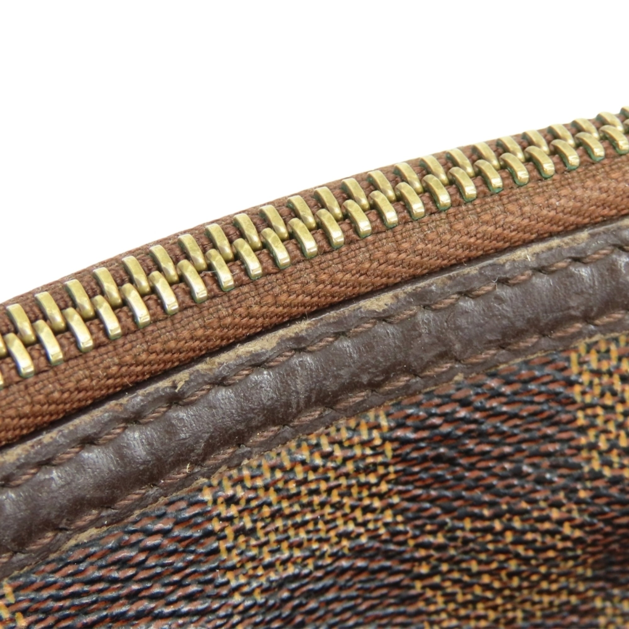 Louis Vuitton Damier Brown Damier Canvas Ebene Damier Canvas Leather Shoulder Bag