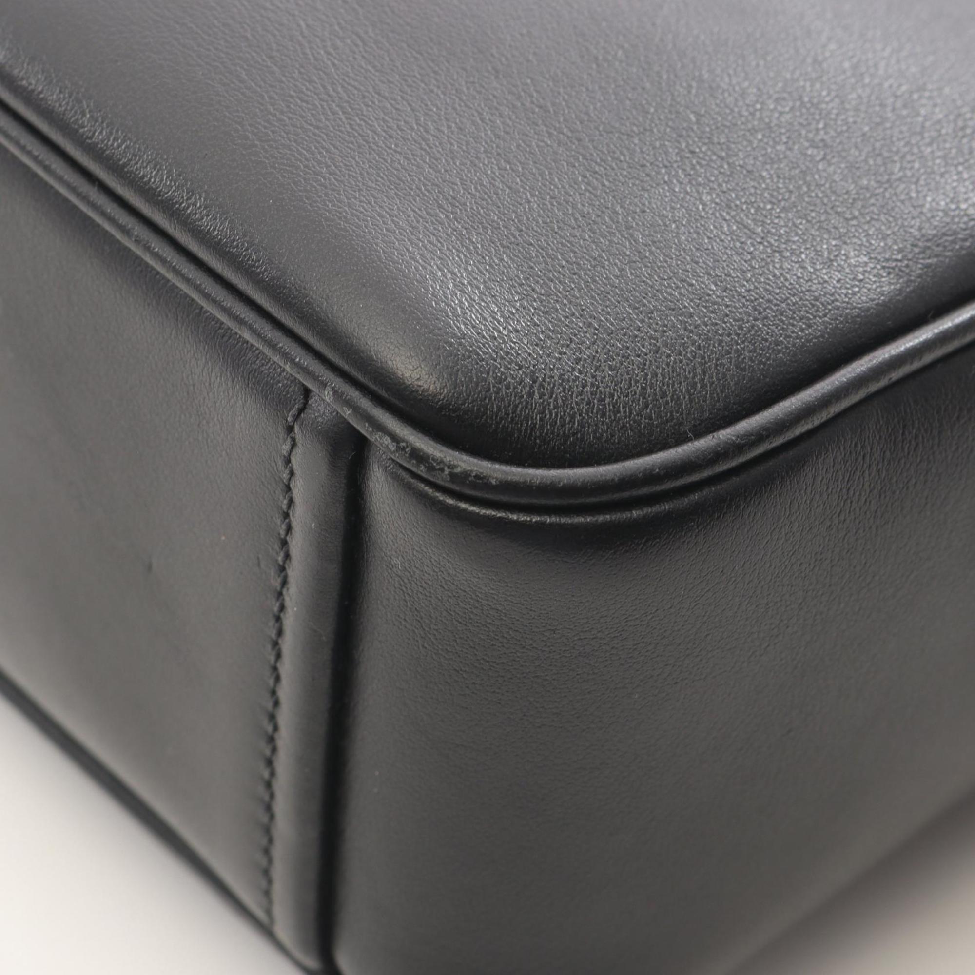 Prada Black Pink White Leather Shoulder Bag