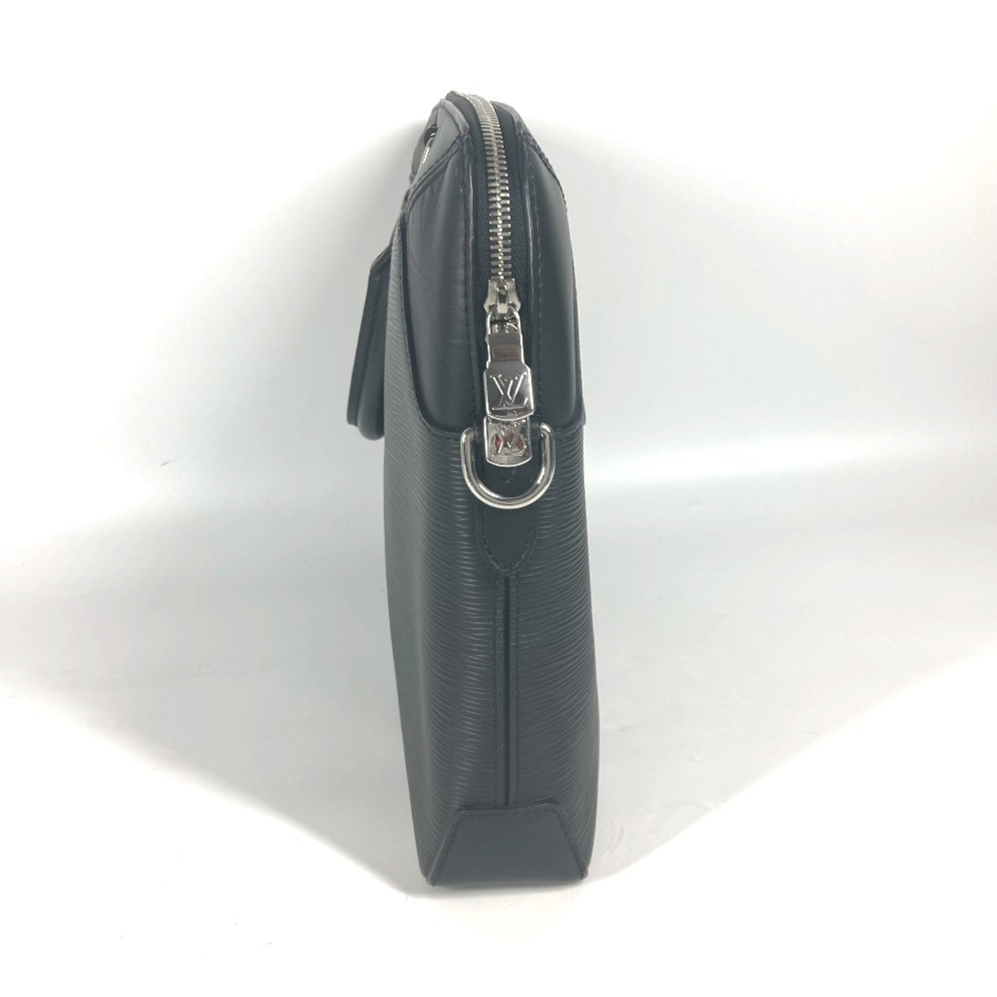 Louis Vuitton Black Noir Epi Leather Briefcase Tote Bag