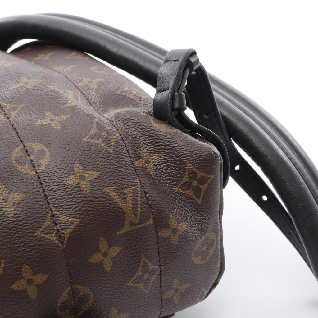 Louis Vuitton Black Brown Pvc Coated Canvas Leather Backpack