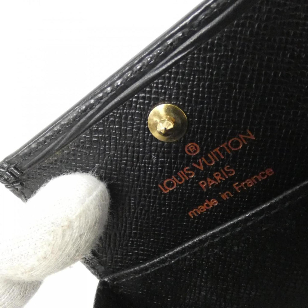 Louis Vuitton Black Leather Coin Purse/Coin Case