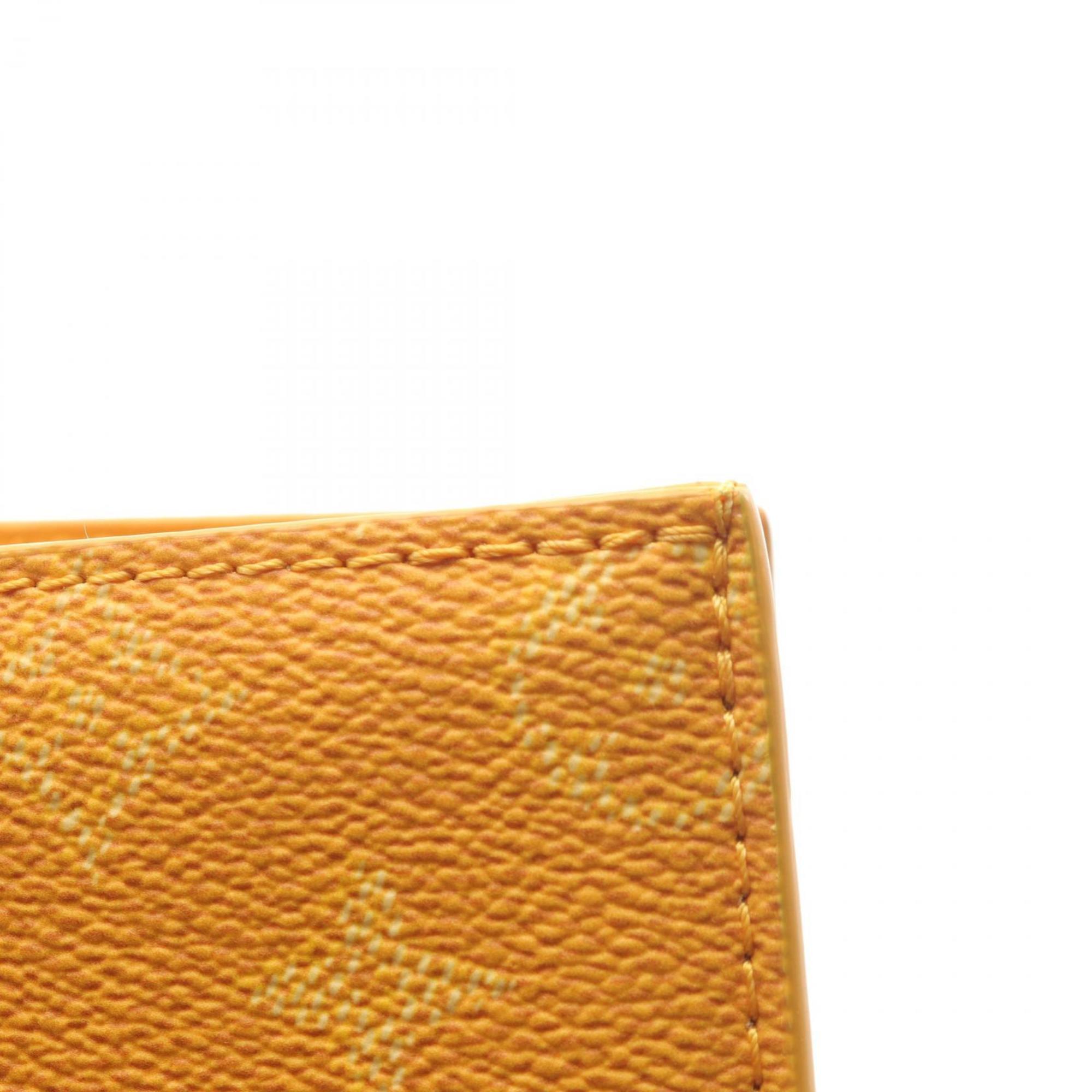 Louis Vuitton Yellow Coated Canvas Leather Tote Bag