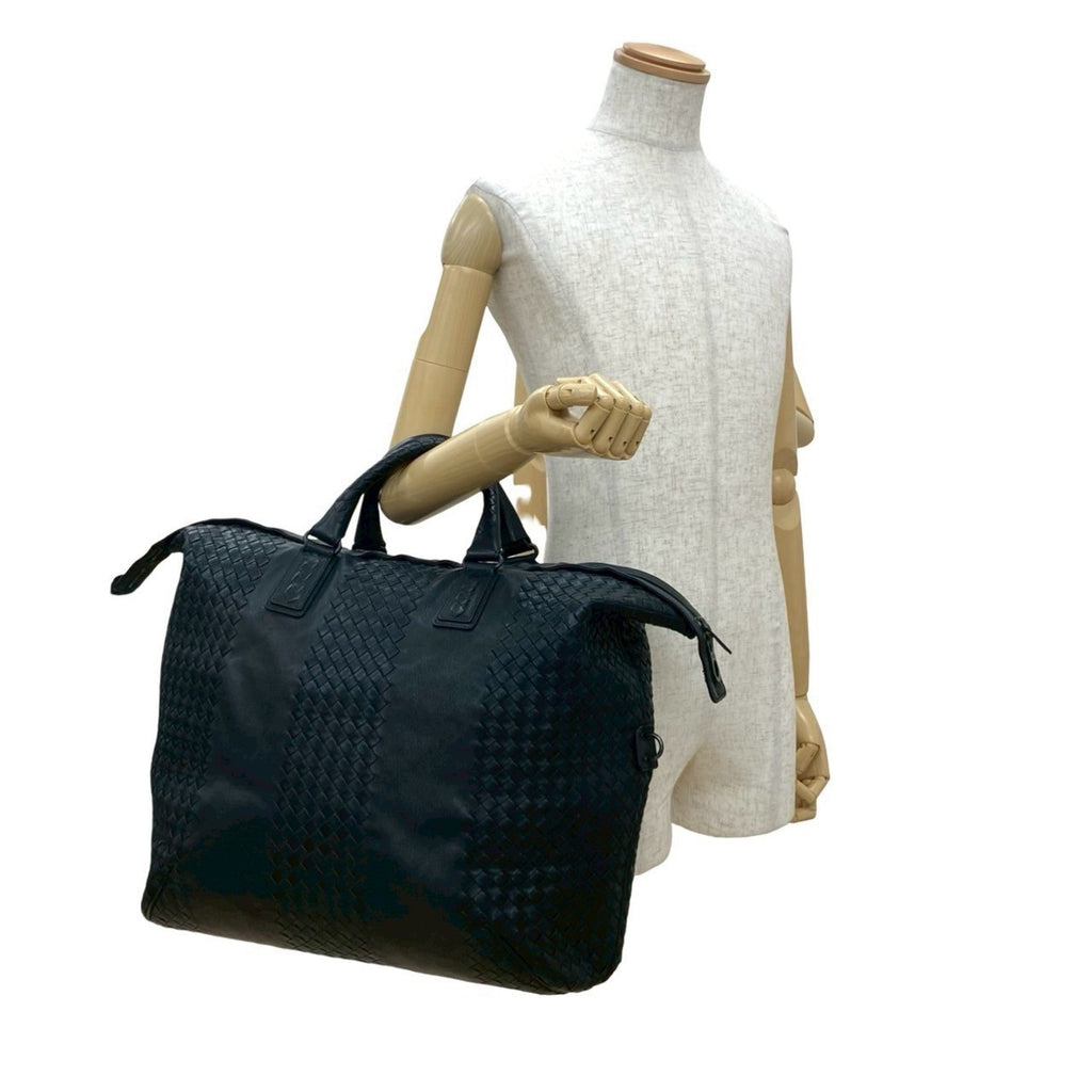 Bottega Veneta Black Leather Boston Bag Handbag
