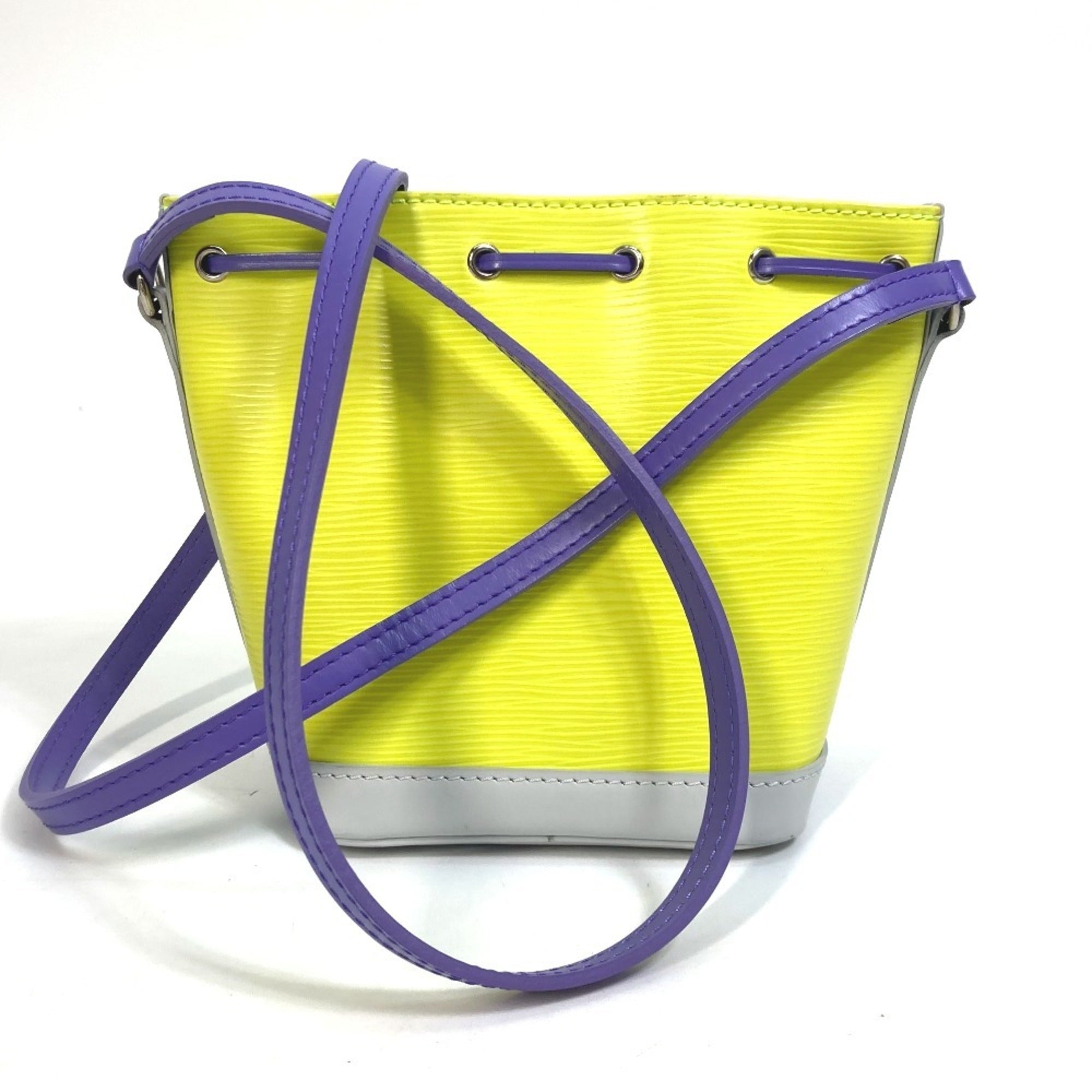 Louis Vuitton Epi Purple White Yellow Epi Leather Pochette Shoulder Bag