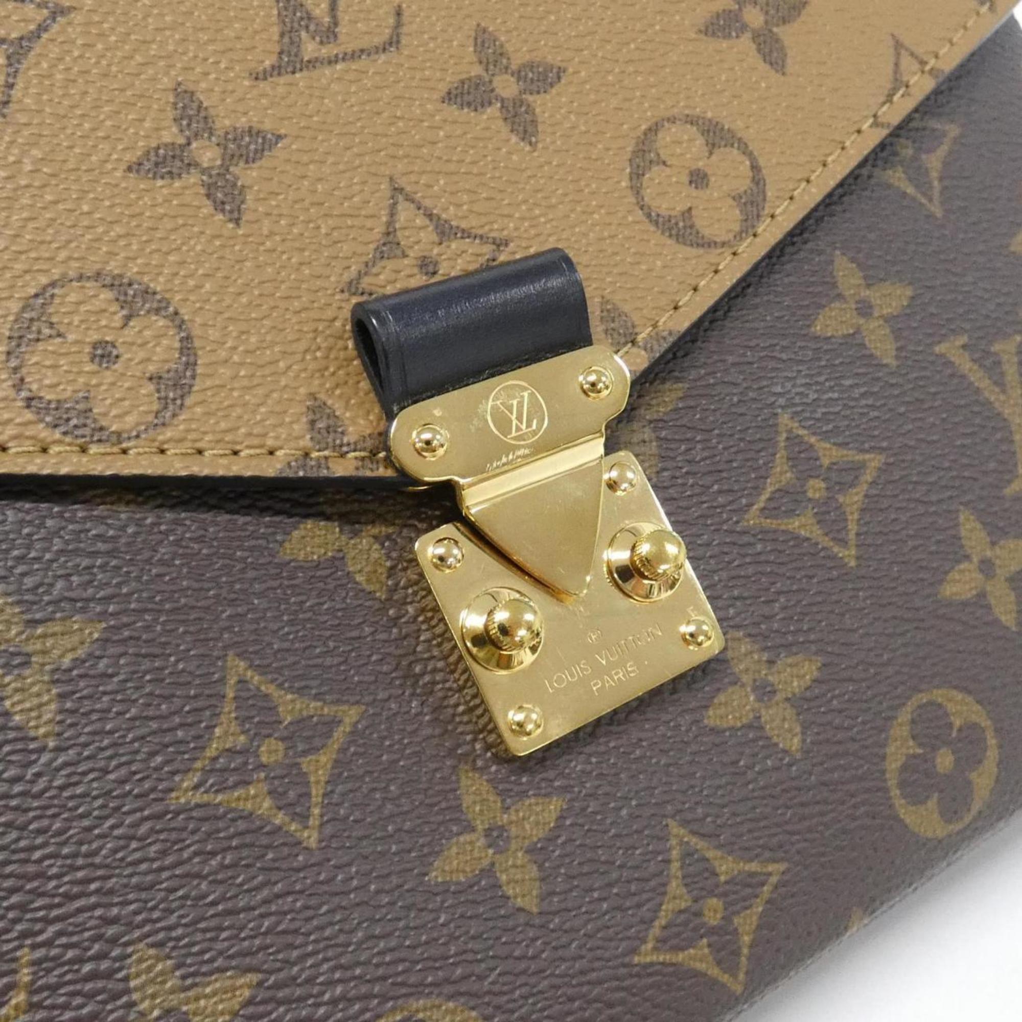 Louis Vuitton Marron Coated Canvas Handbag Pochette