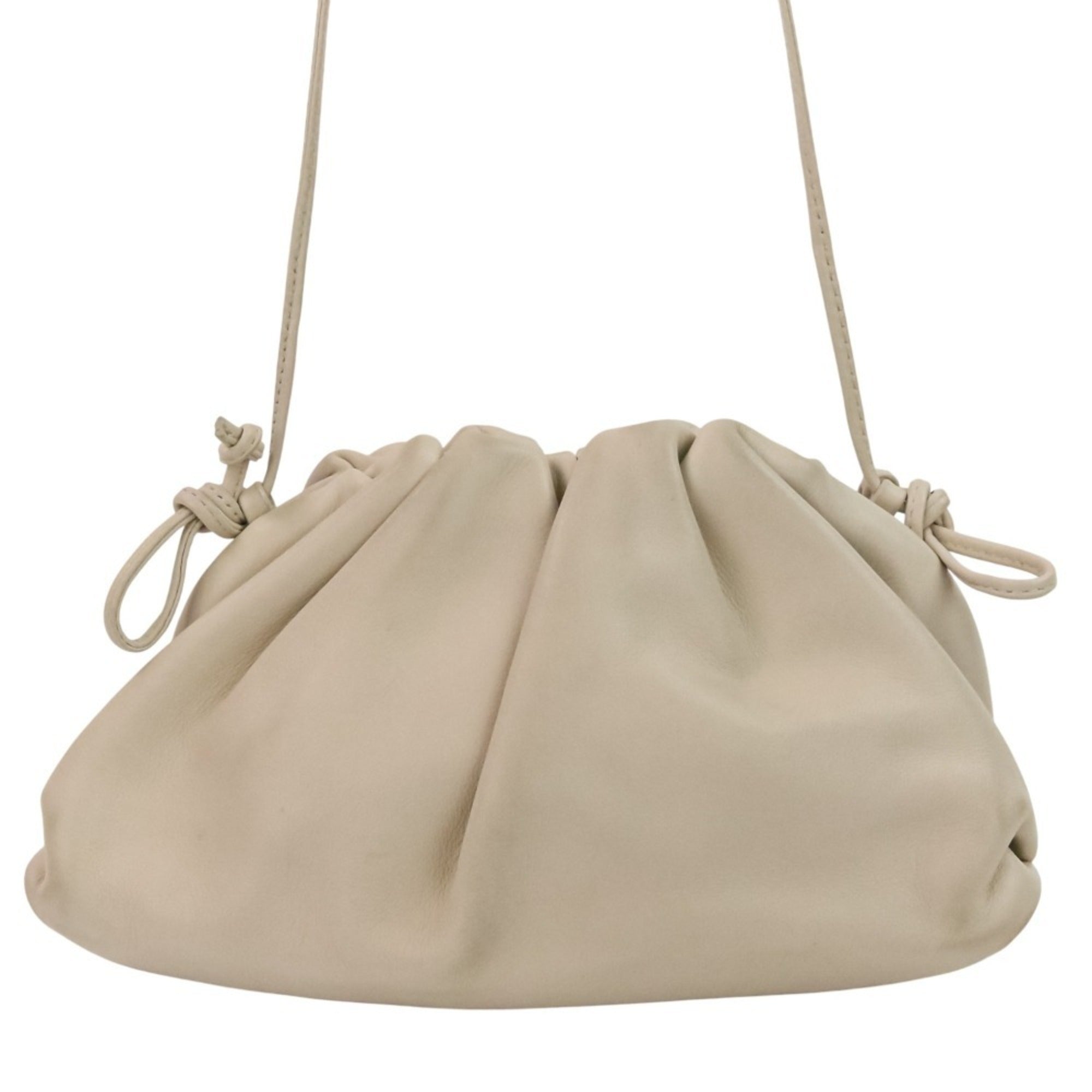 Bottega Veneta Ivory Leather Shoulder Bag
