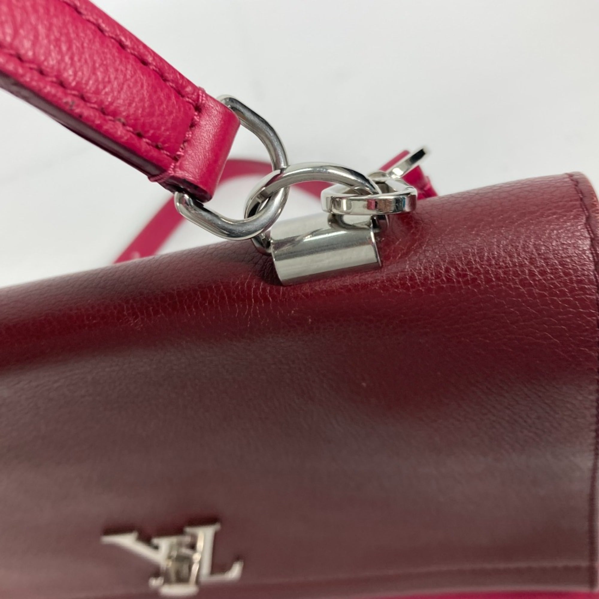 Louis Vuitton Purple Leather Handbag