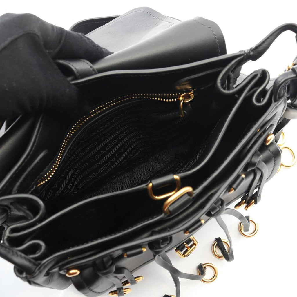 Prada Black Leather Shoulder Bag