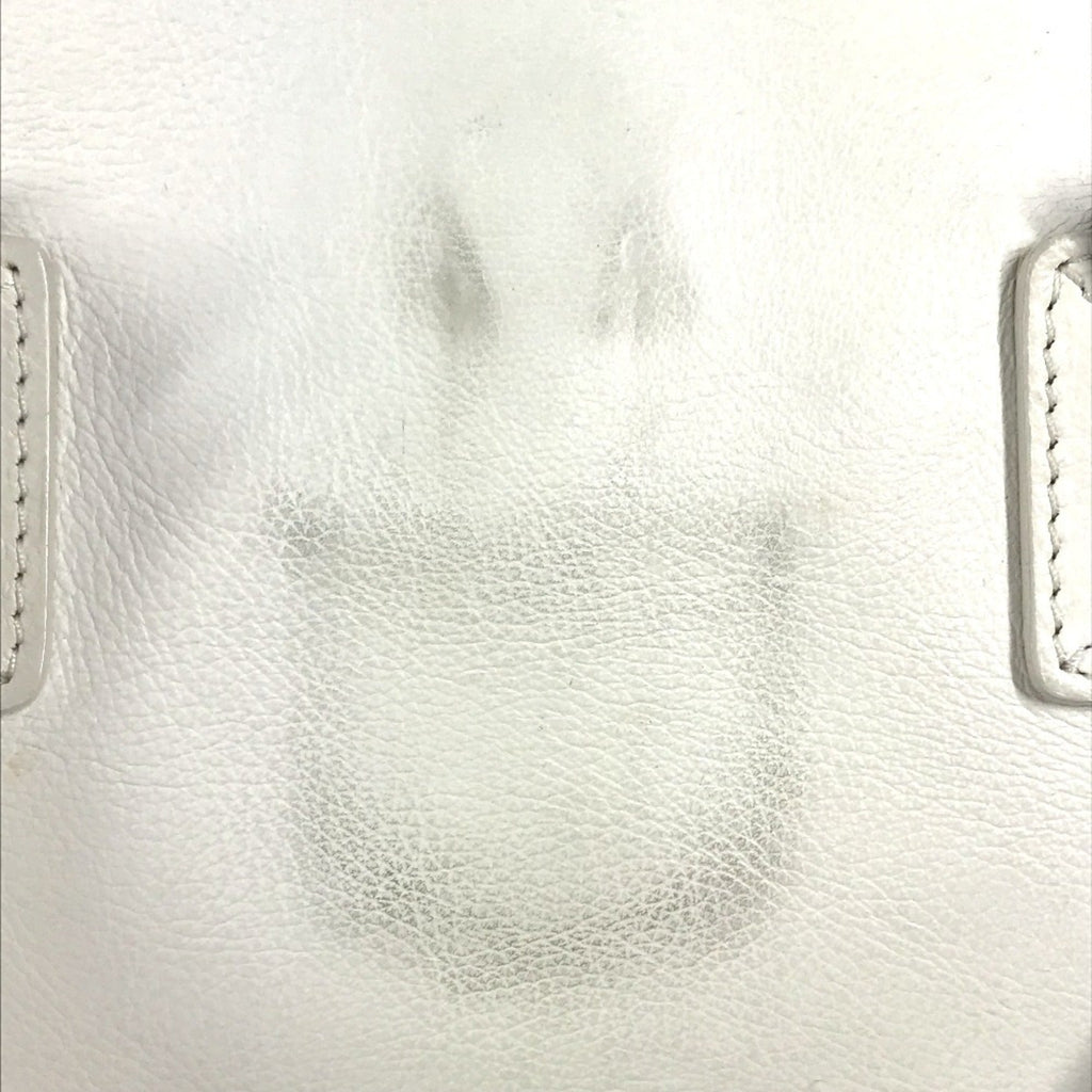 Christian Dior White Leather Boston Bag Handbag (Pre-Owned)