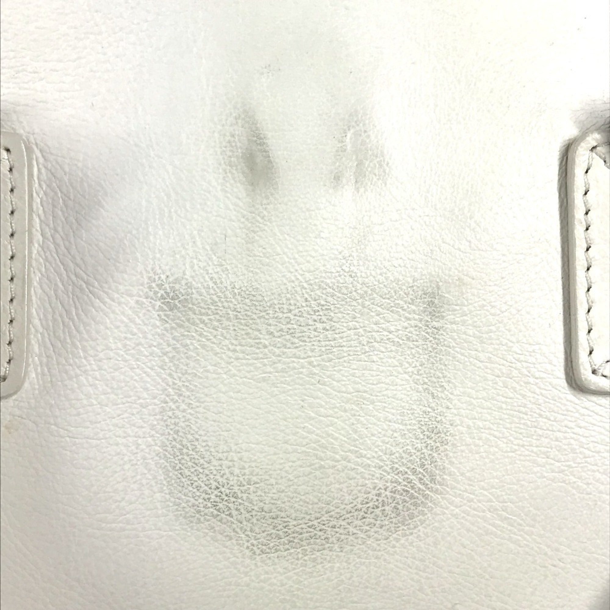 Christian Dior White Leather Boston Bag Handbag (Pre-Owned)