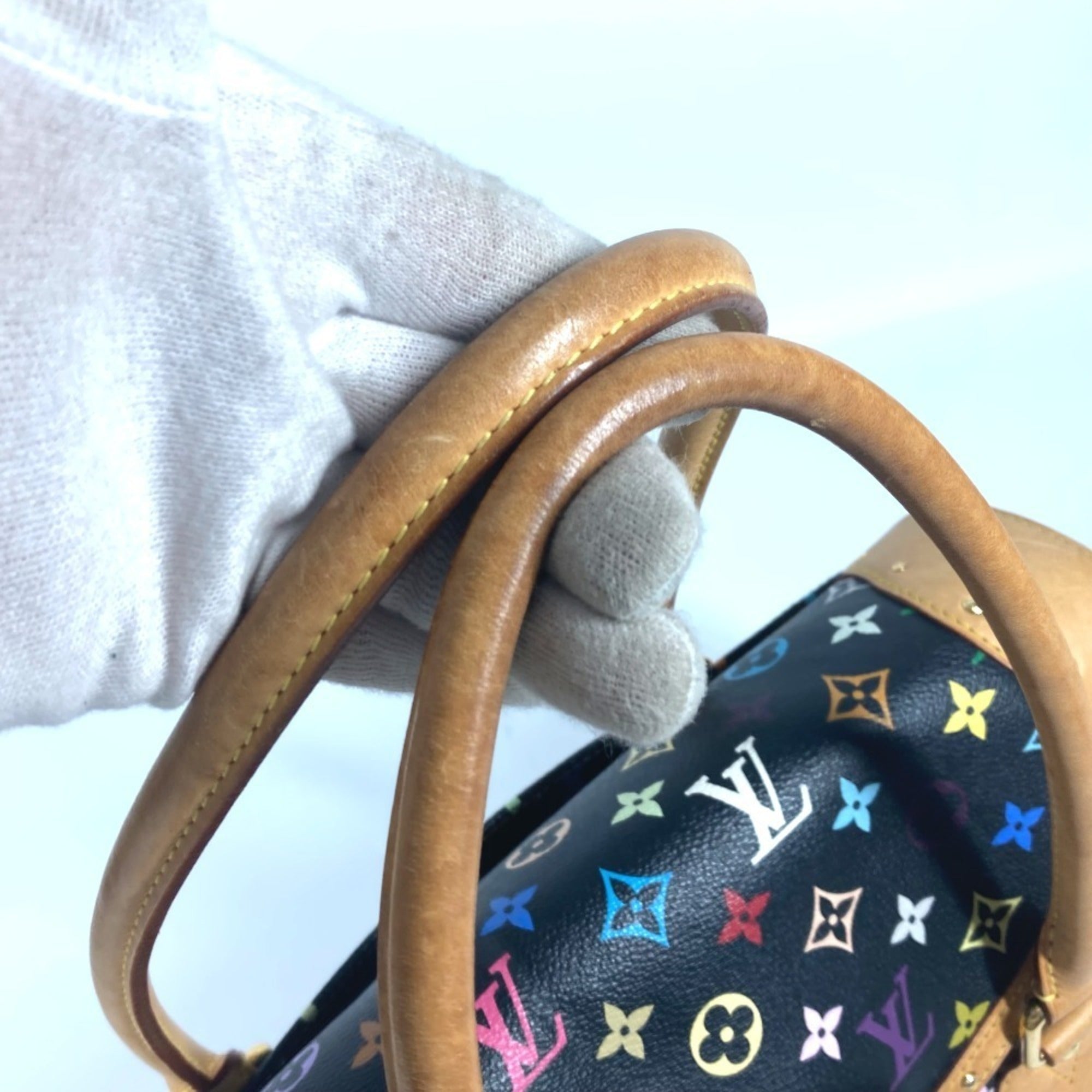 Louis Vuitton Black Multi-Color Noir Monogram Multicolore Canvas Handbag Shoulder Bag Tote Bag