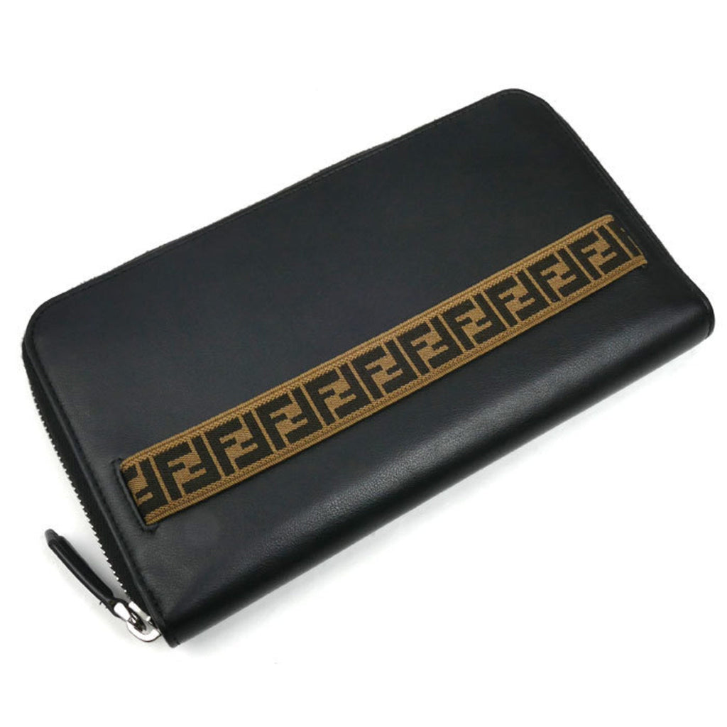 Fendi Black Leather Long Wallet (Bi-Fold)