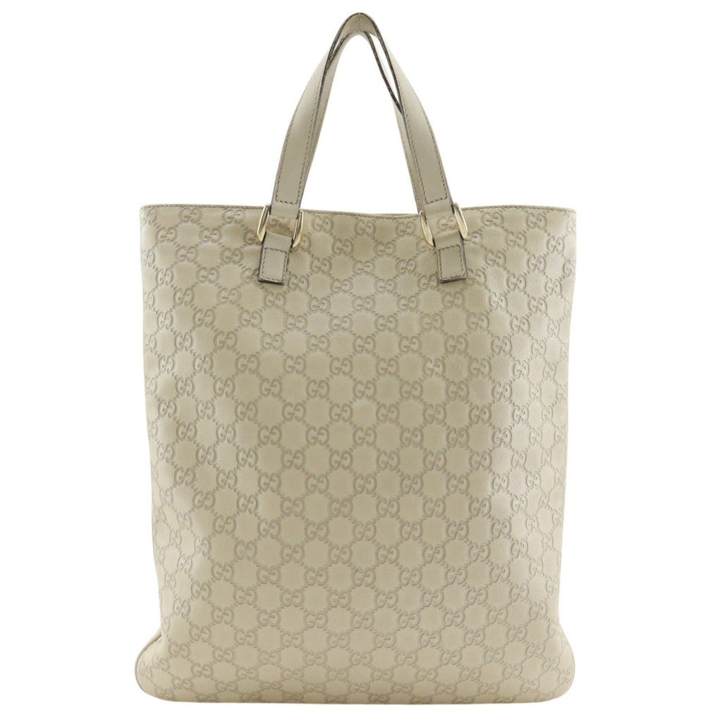 Gucci Off-White Leather Handbag Tote Bag (Pre-Owned)