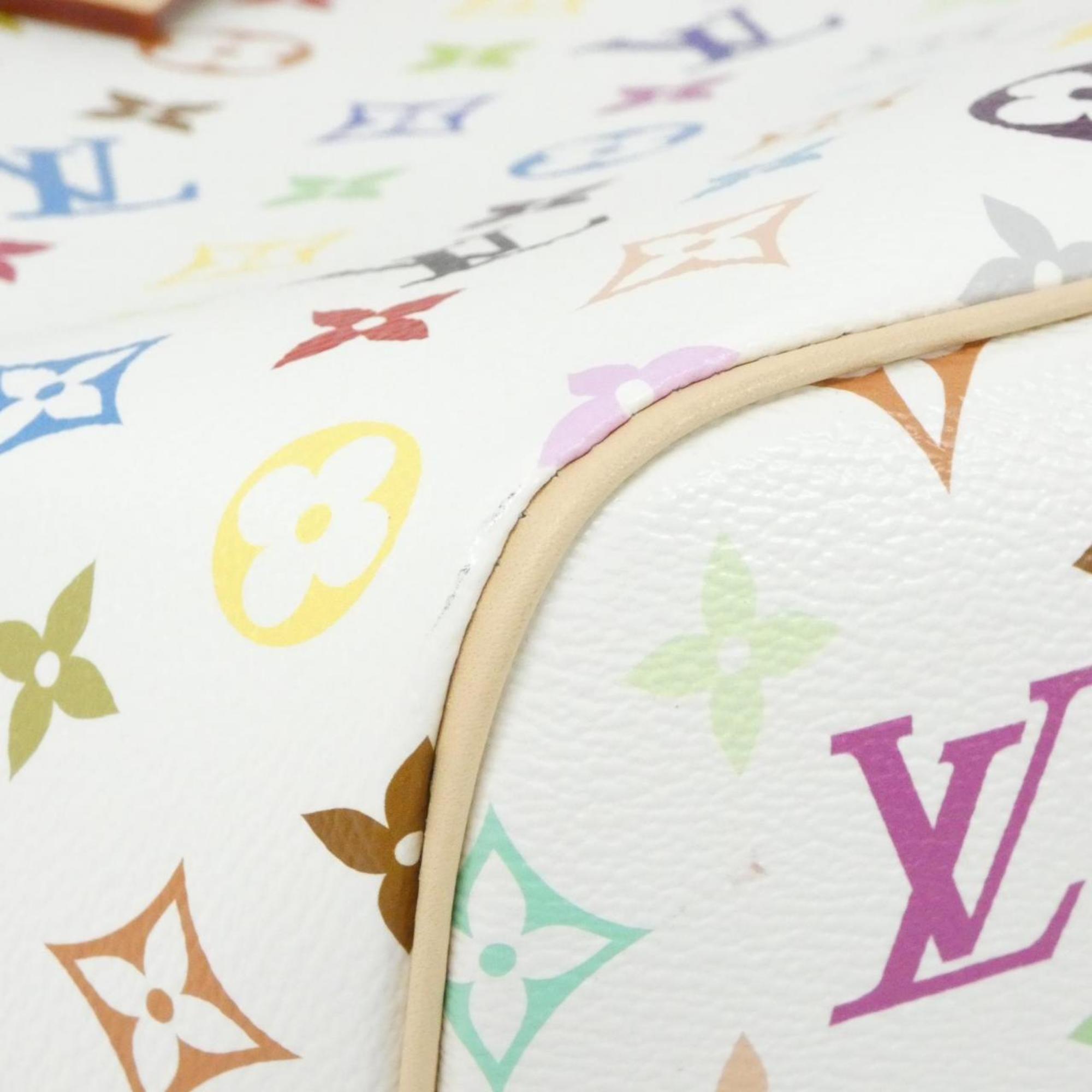 Louis Vuitton Multi-Color White Coated Canvas Handbag