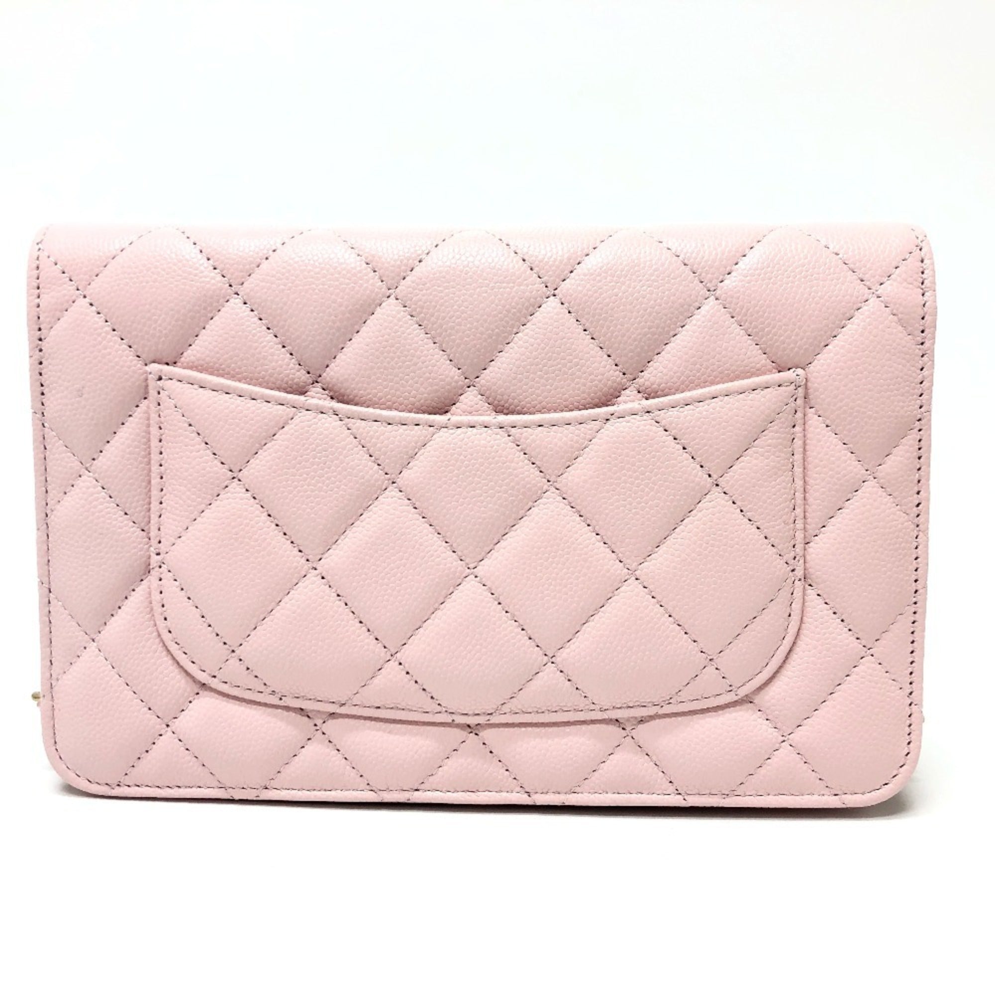 Chanel Pink Caviar Leather Shoulder Bag