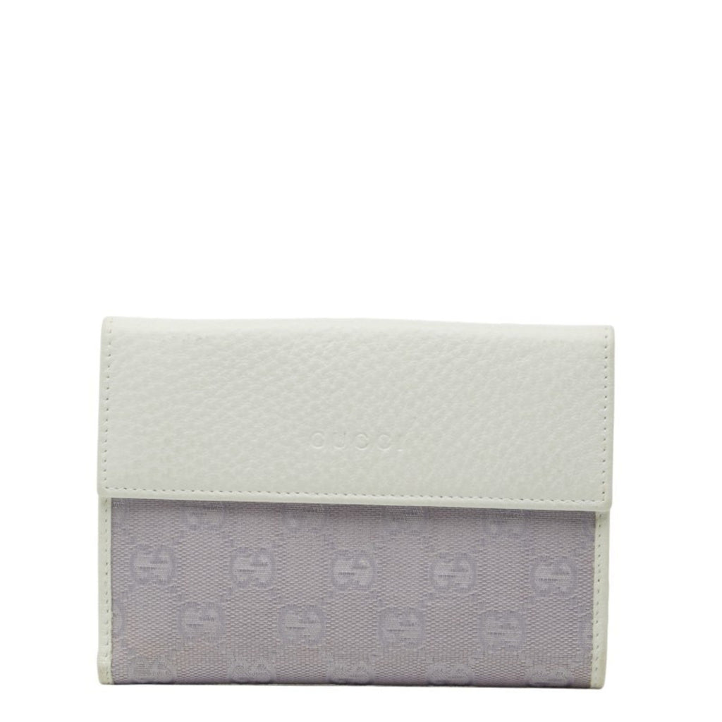 Gucci Purple White Gg Canvas Leather Wallet (Bi-Fold) (Pre-Owned)