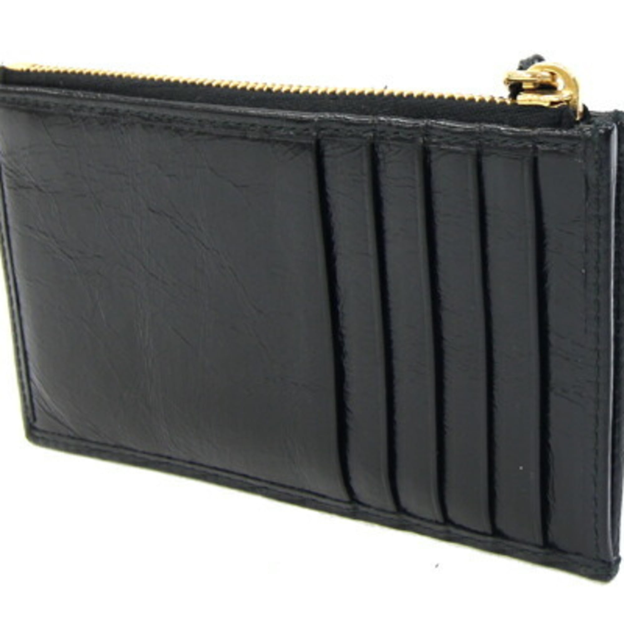 Prada Black Leather Card Wallet