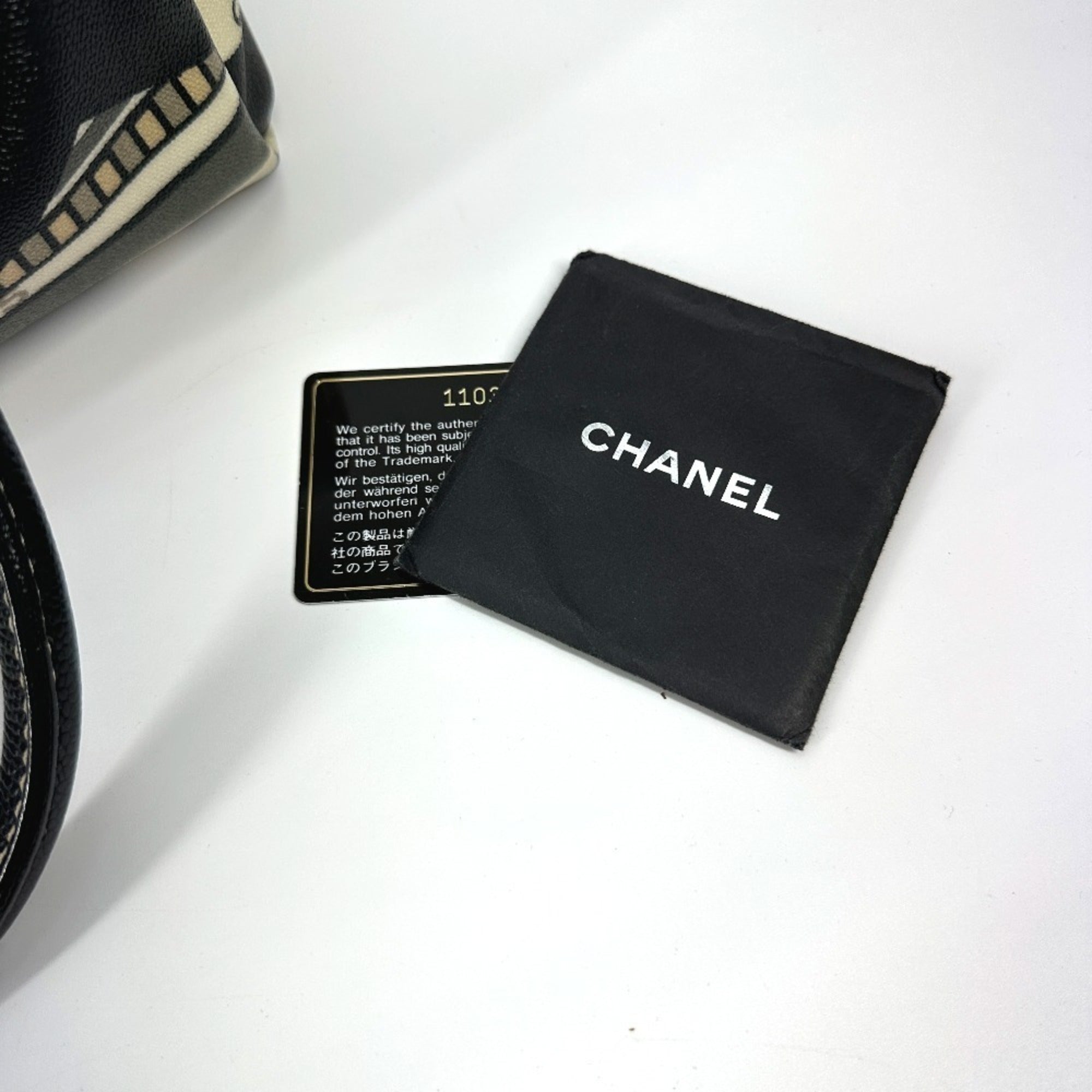 Chanel Black Yellow Pvc Boston Bag Handbag