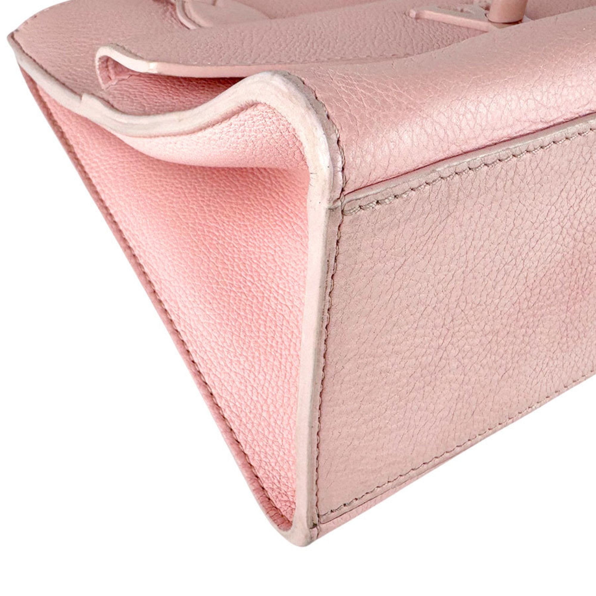 Louis Vuitton Pink Leather Handbag Shoulder Bag
