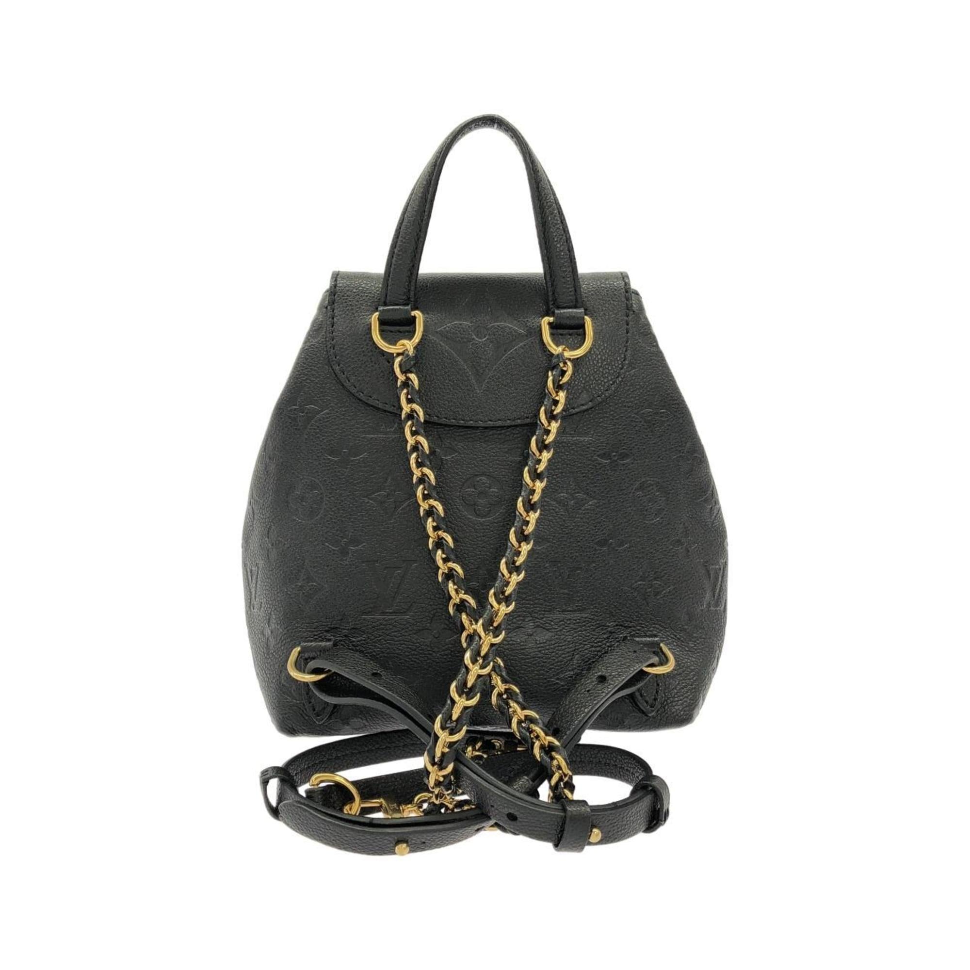 Louis Vuitton Black Leather Backpack