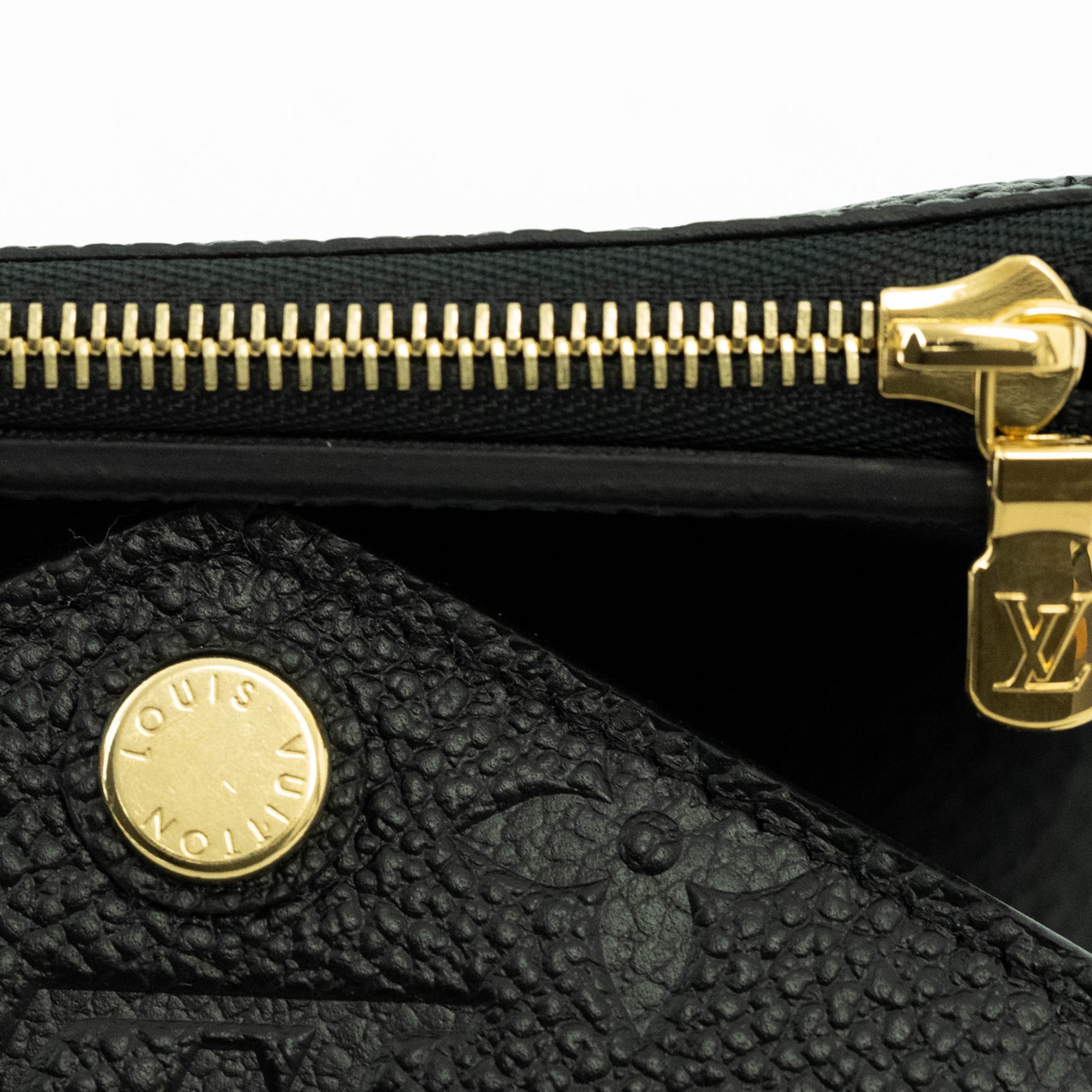 Louis Vuitton Noir Monogram Empreinte Wallet (Tri-Fold)