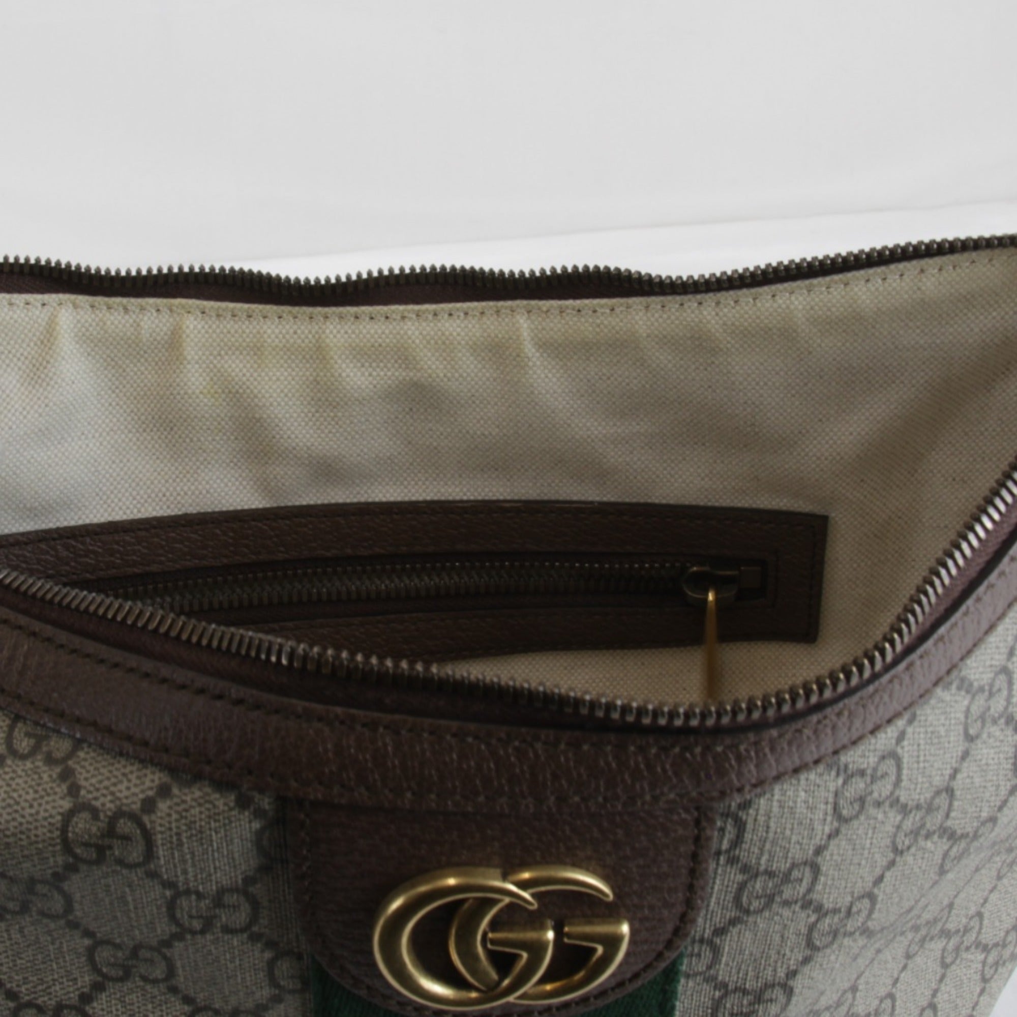 Gucci Ophidia Brown Gg Supreme Shoulder Bag (Pre-Owned)