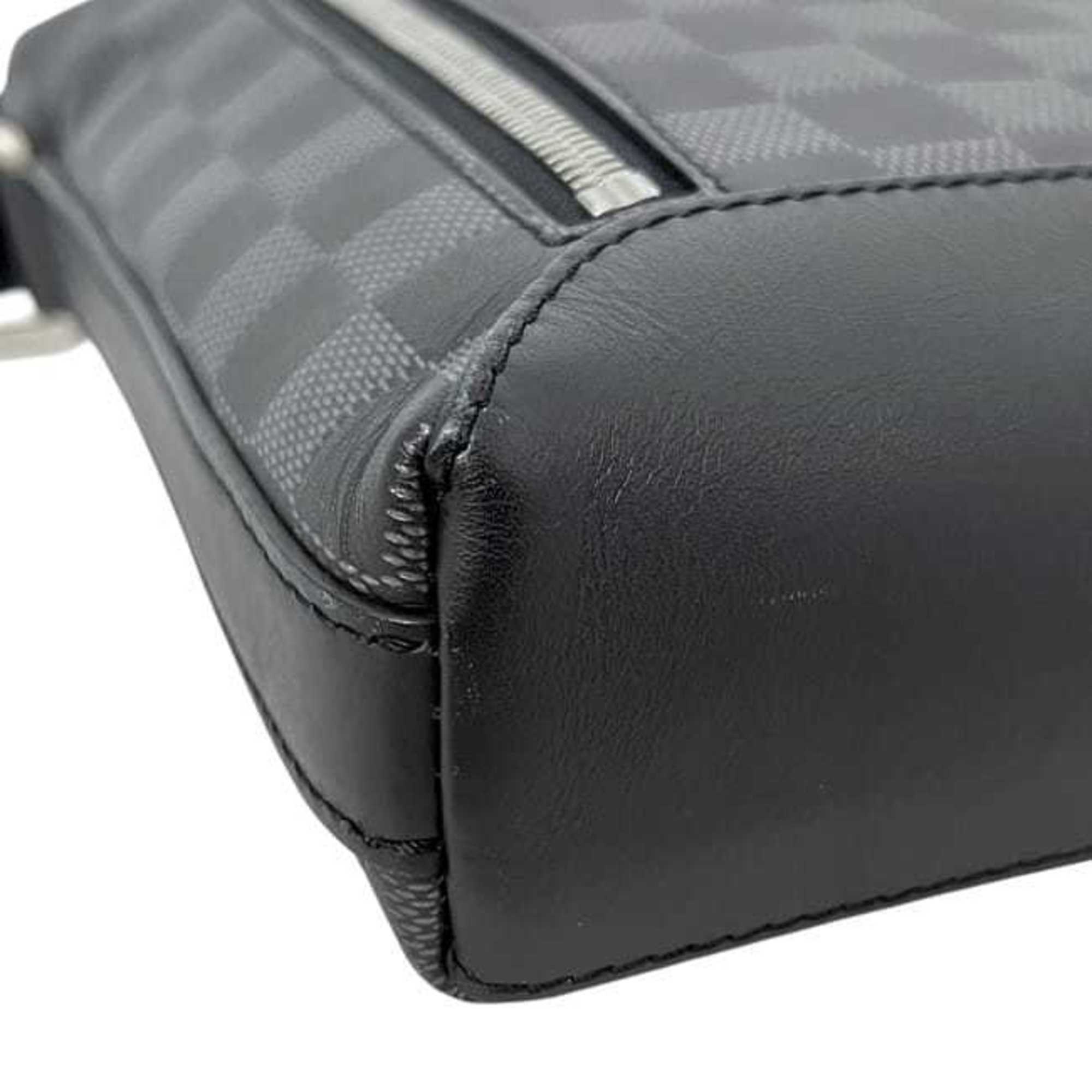 Louis Vuitton Black Damier Infini Leather Shoulder Bag