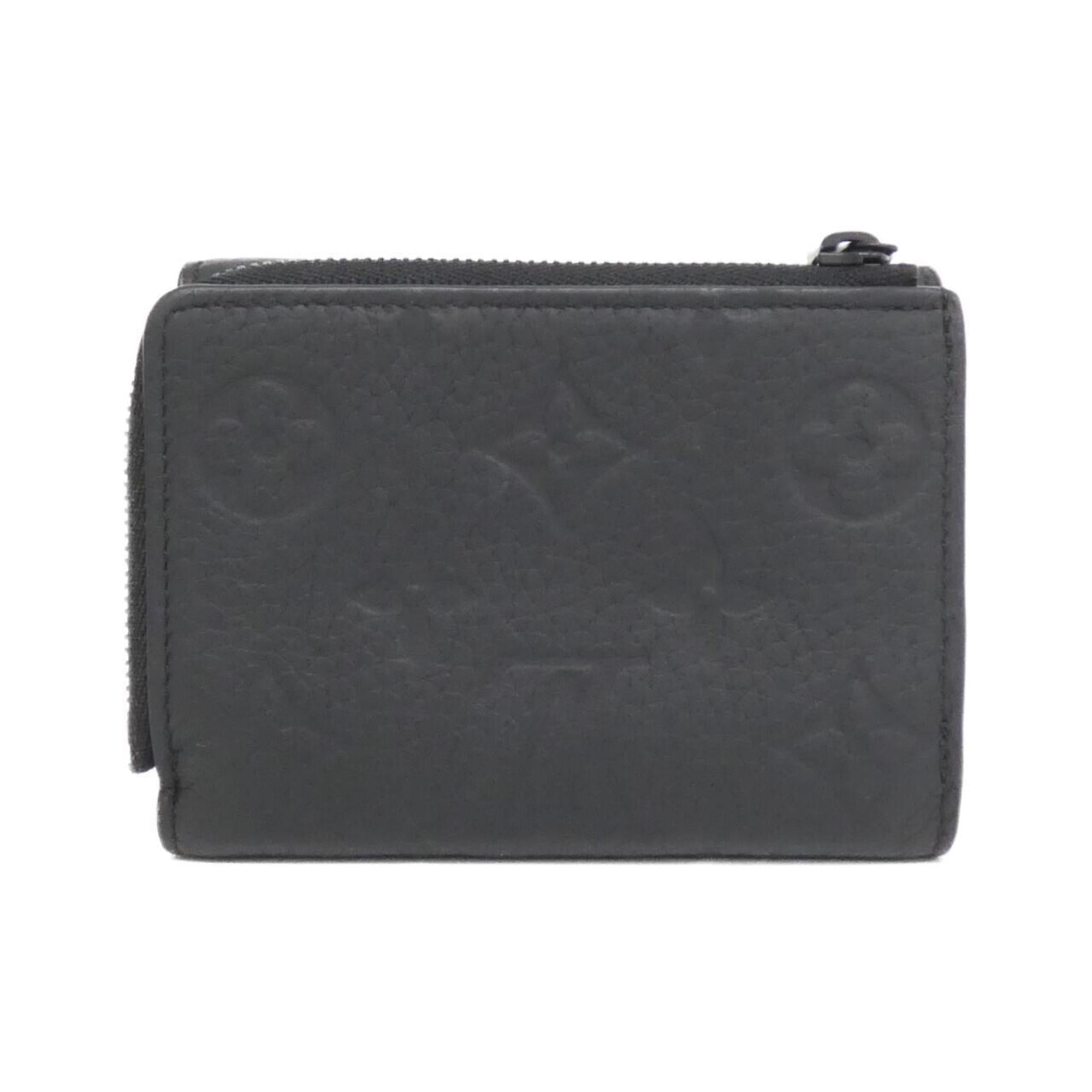 Louis Vuitton Black Leather Wallet (Tri-Fold)