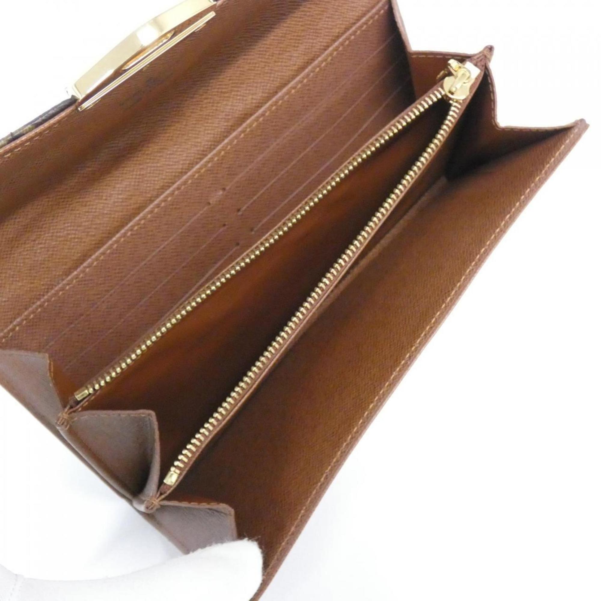 Louis Vuitton Brown Coated Canvas Long Wallet