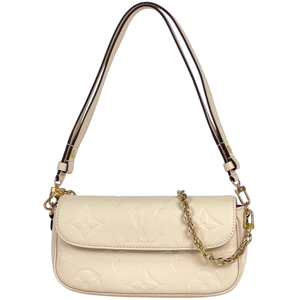 Louis Vuitton White Monogram Empreinte Shoulder Bag