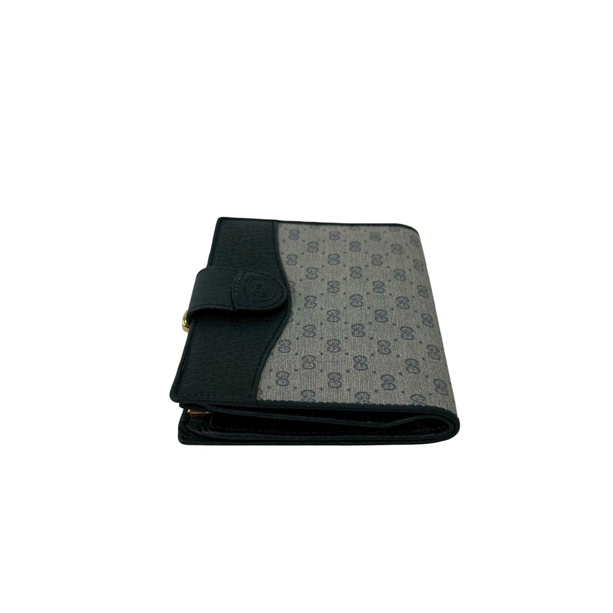 Gucci Navy Leather Pvc Wallet (Bi-Fold) (Pre-Owned)