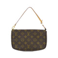 Louis Vuitton Marron Coated Canvas Pochette Pouch