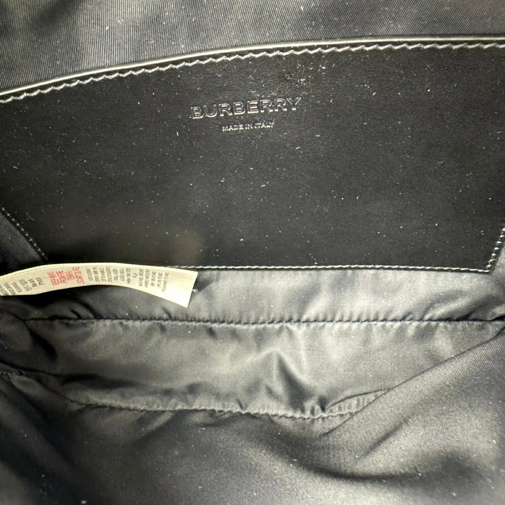 Burberry Metallic Silver Canvas Leather Shoulder Bag Sling Bag
