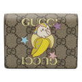 Gucci Gg Supreme Beige Multi-Color Yellow Gg Supreme Leather Wallet (Bi-Fold) (Pre-Owned)