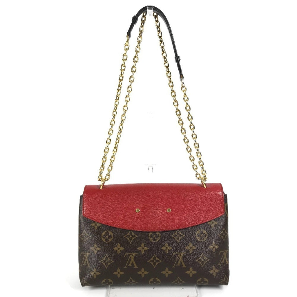 Louis Vuitton Brown Red Color Monogram Pochette Shoulder Bag
