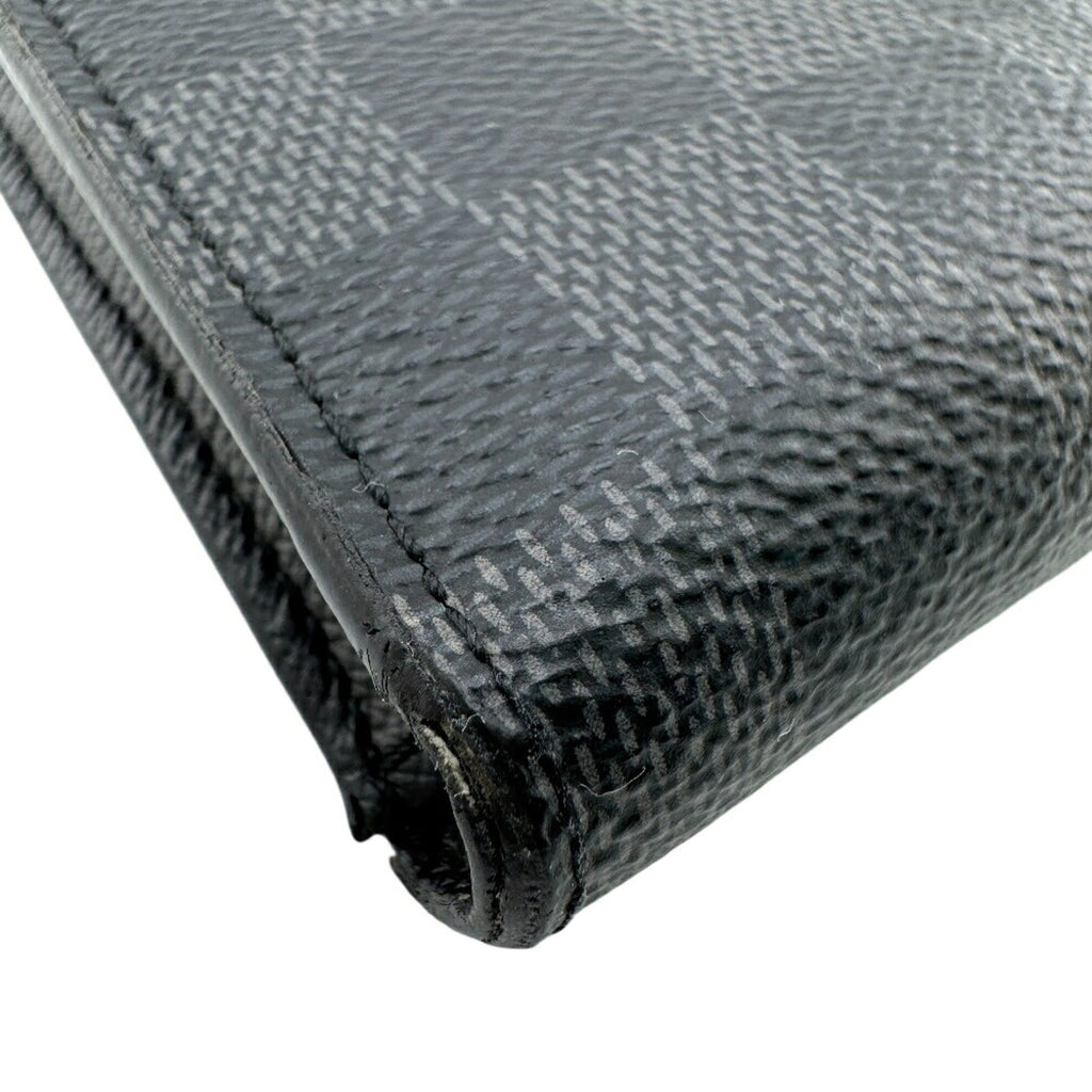Louis Vuitton Black Gray Leather Wallet