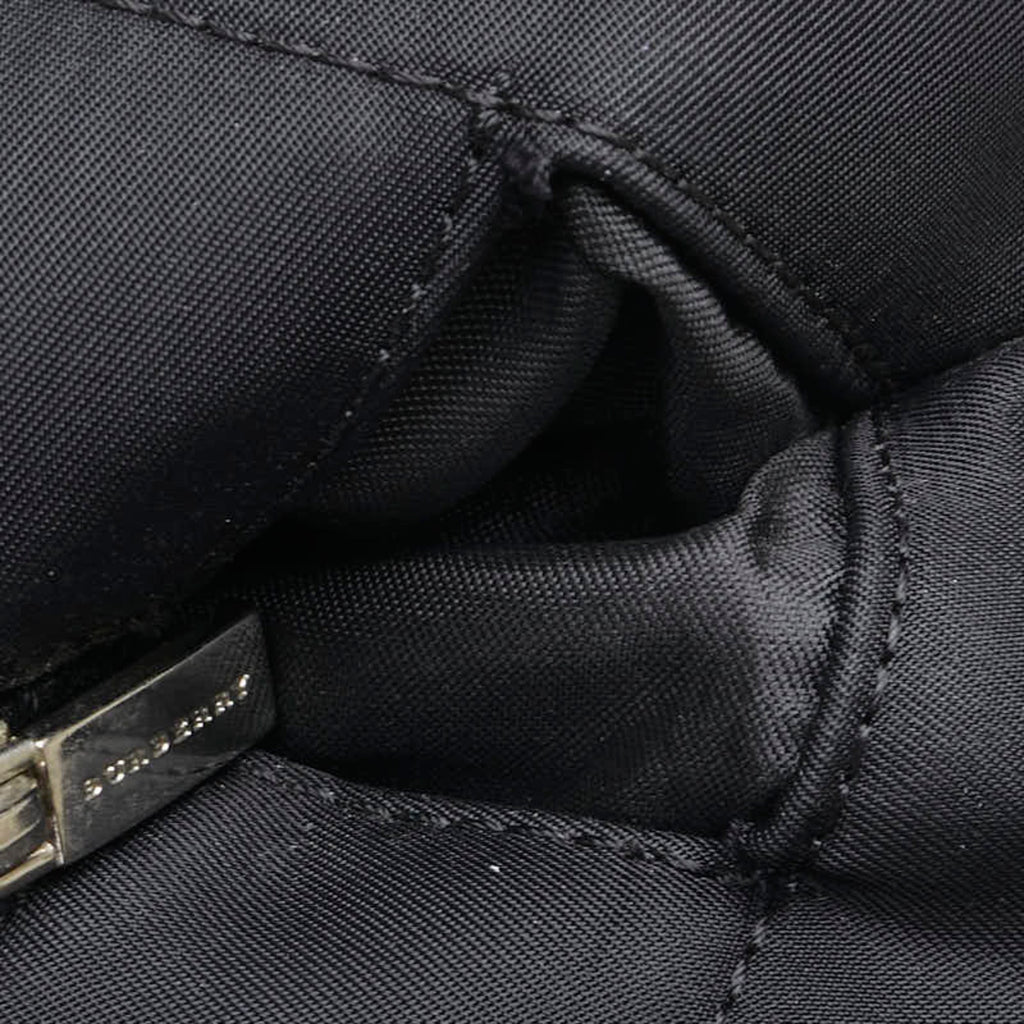 Burberry Beige Black Nylon Canvas Shoulder Bag Tote Bag