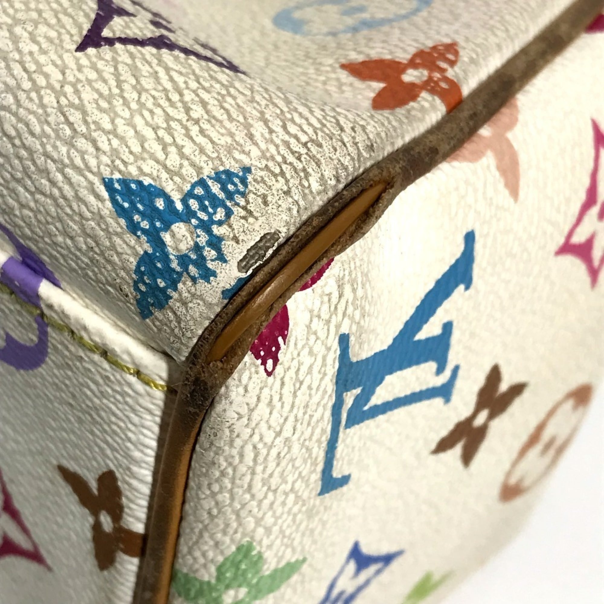 Louis Vuitton Blanc Monogram Multicolore Shoulder Bag Tote Bag