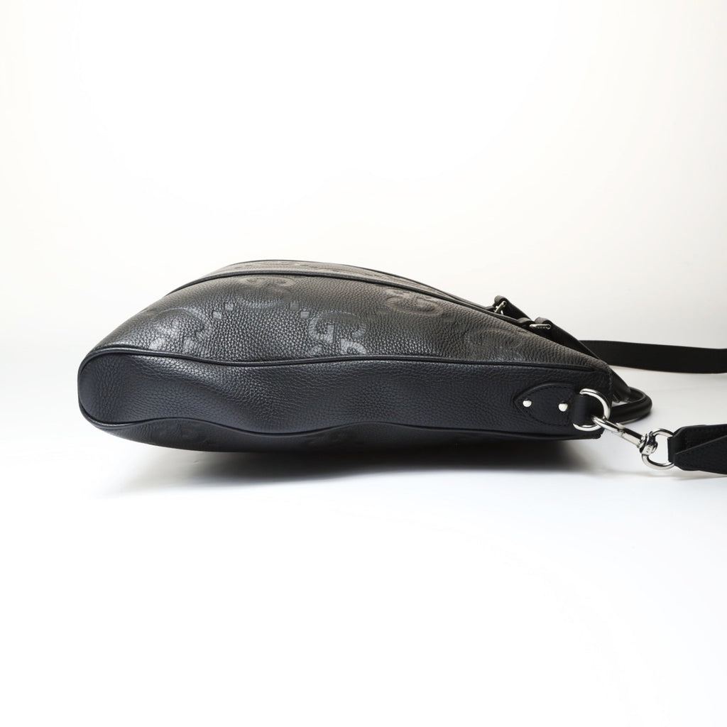 Gucci Black Gg Leather Tote Bag (Pre-Owned)