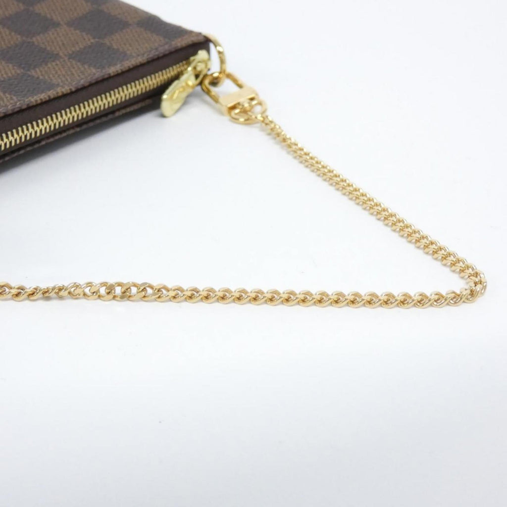 Louis Vuitton Brown Coated Canvas Pochette Pouch
