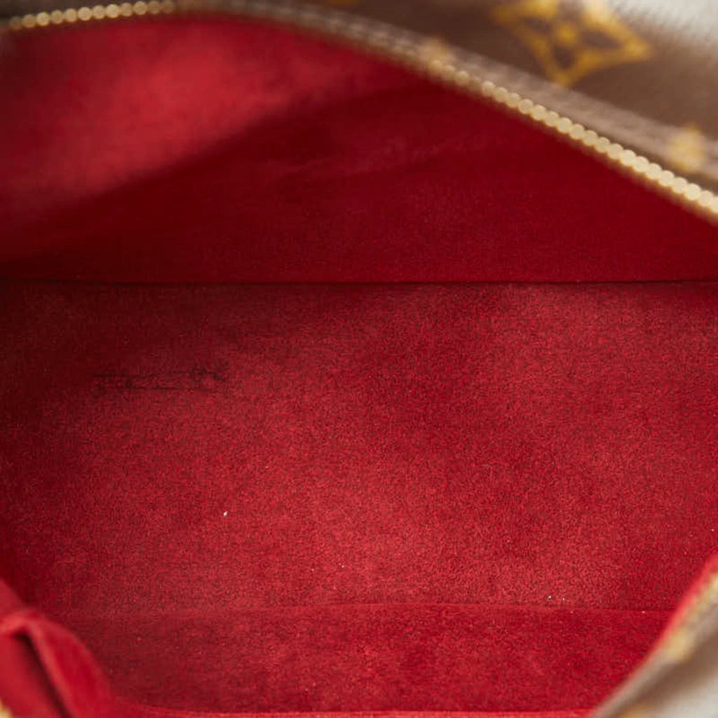 Louis Vuitton Brown Pvc Leather Handbag