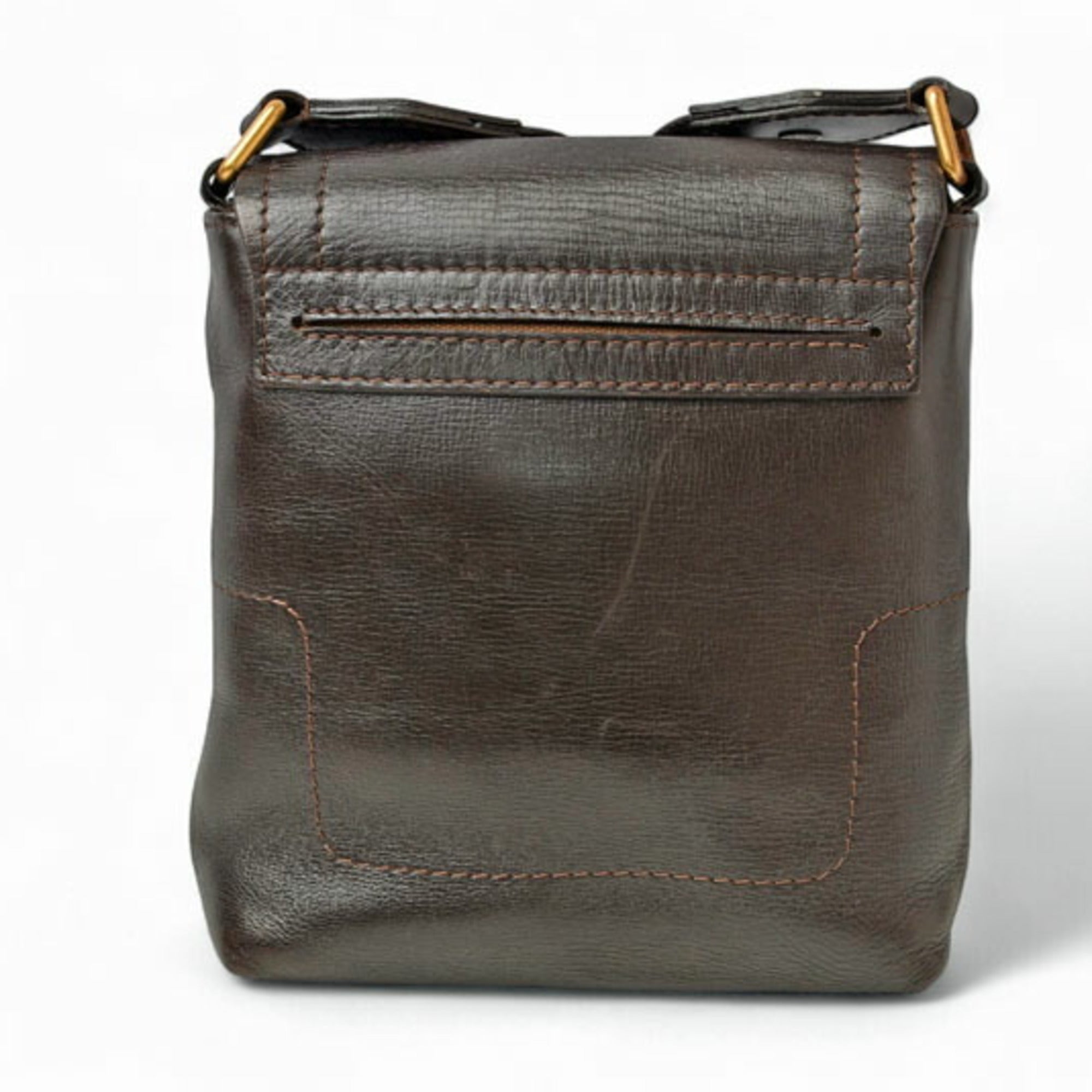 Louis Vuitton Coffee Utah Leather Shoulder Bag