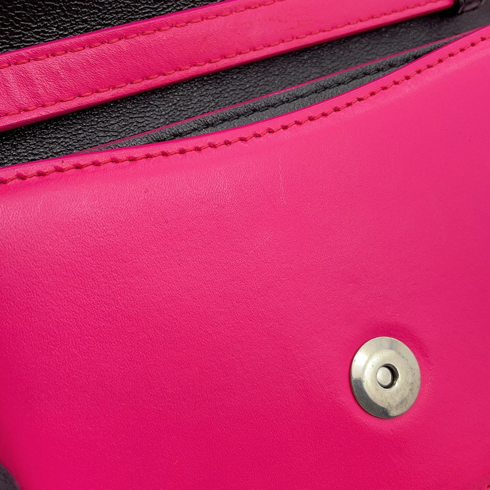 Balenciaga Pink Leather Handbag Pouch Shoulder