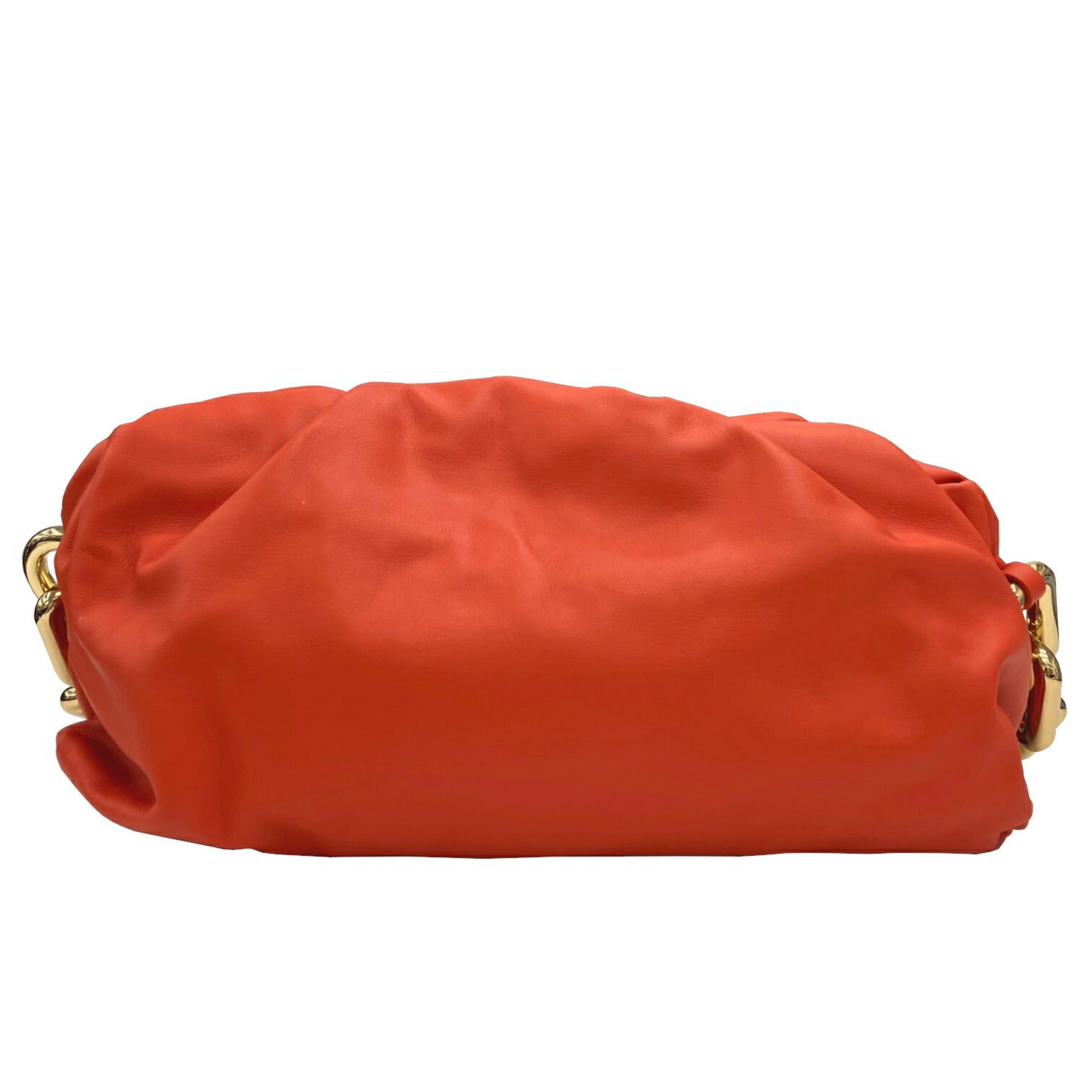 Bottega Veneta Orange Leather Clutch Bag