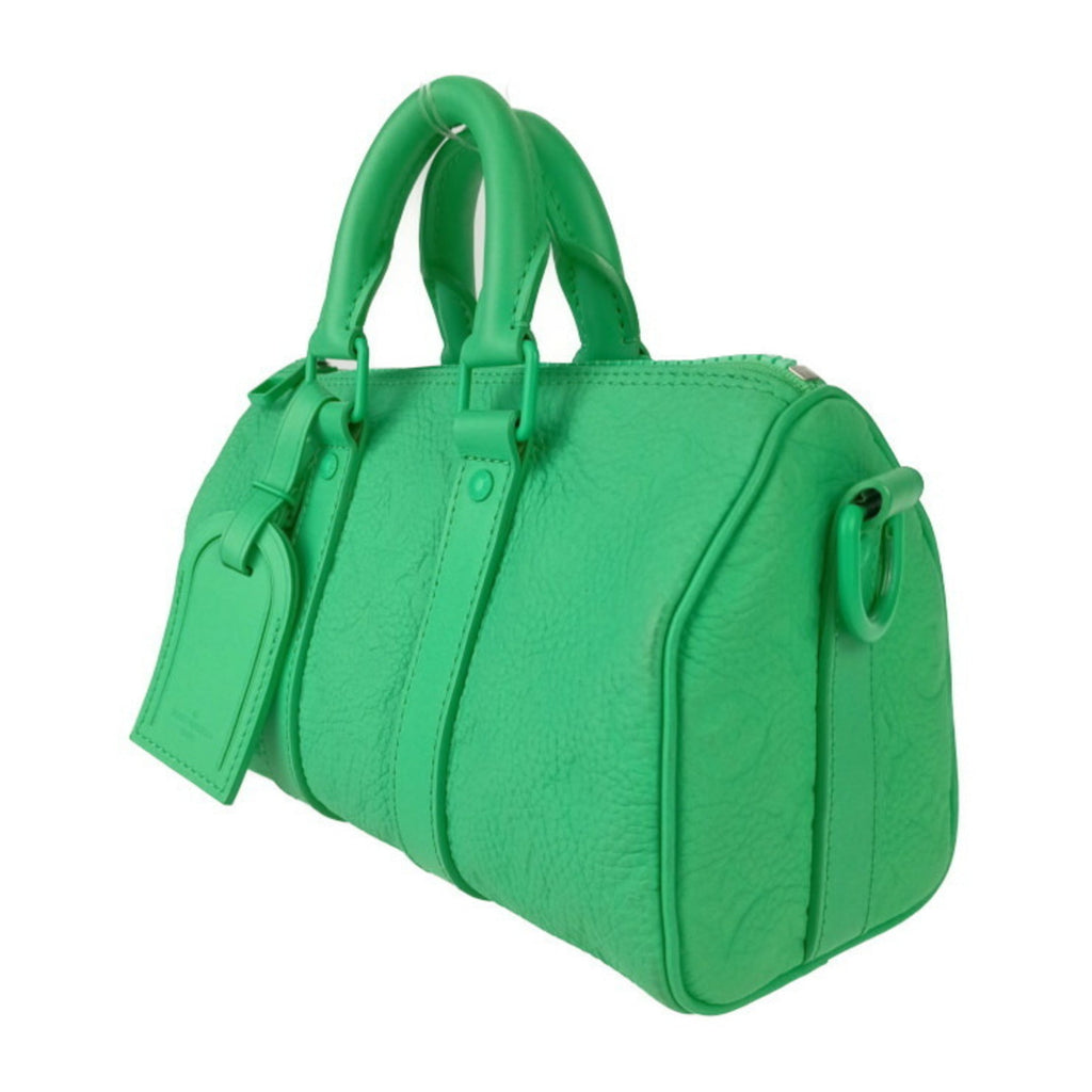 Louis Vuitton Green Leather Handbag Shoulder Bag
