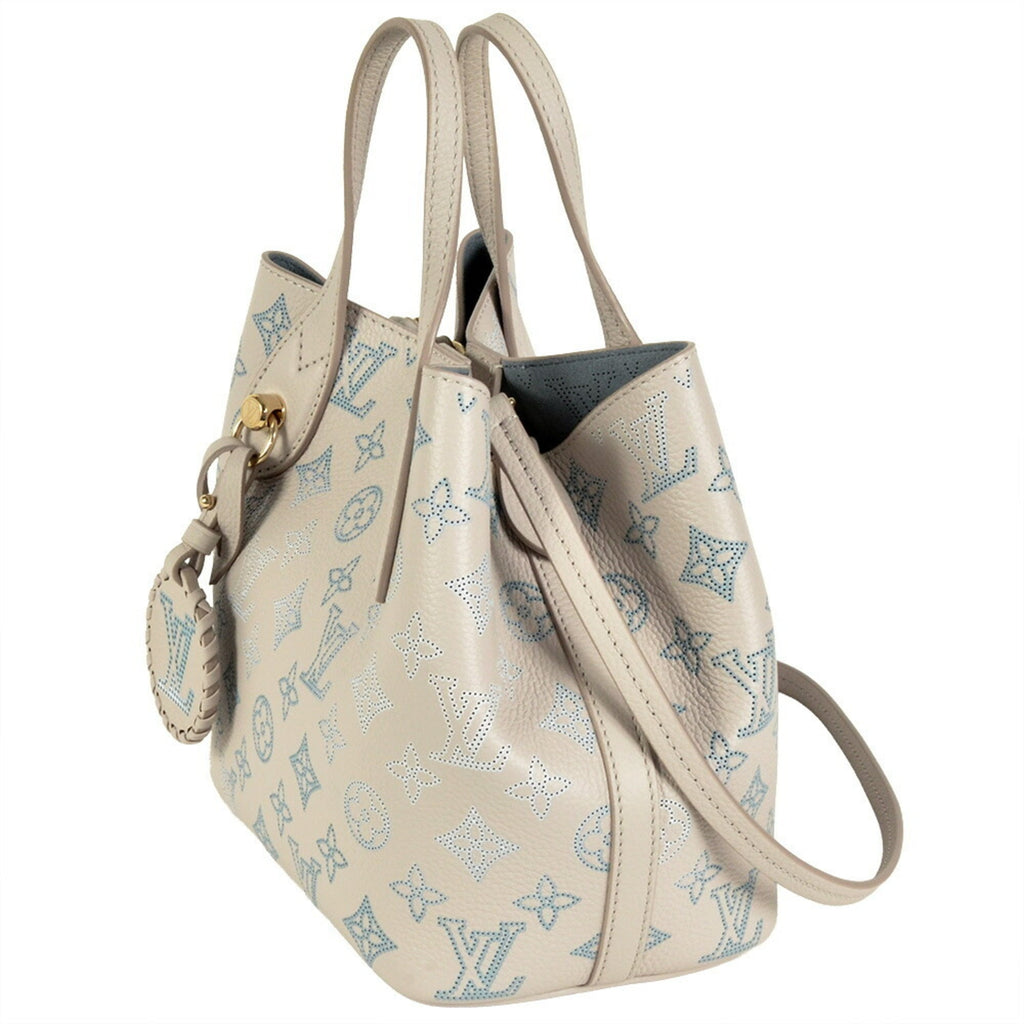 Louis Vuitton Beige Ivory Monogram Mahina Leather Handbag