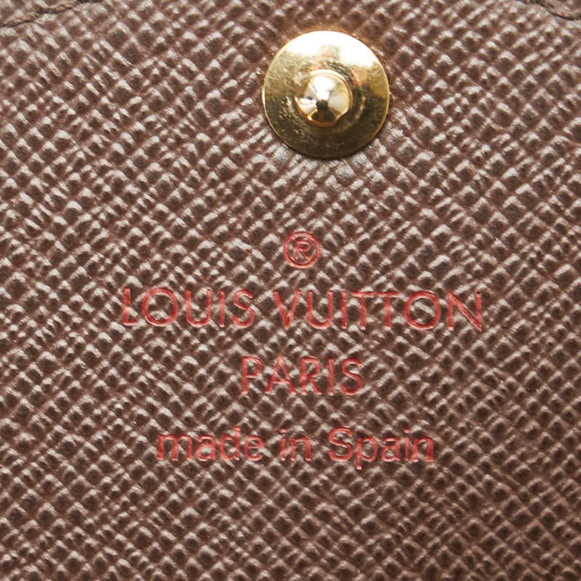 Louis Vuitton Brown Pvc Leather Long Wallet (Tri-Fold)