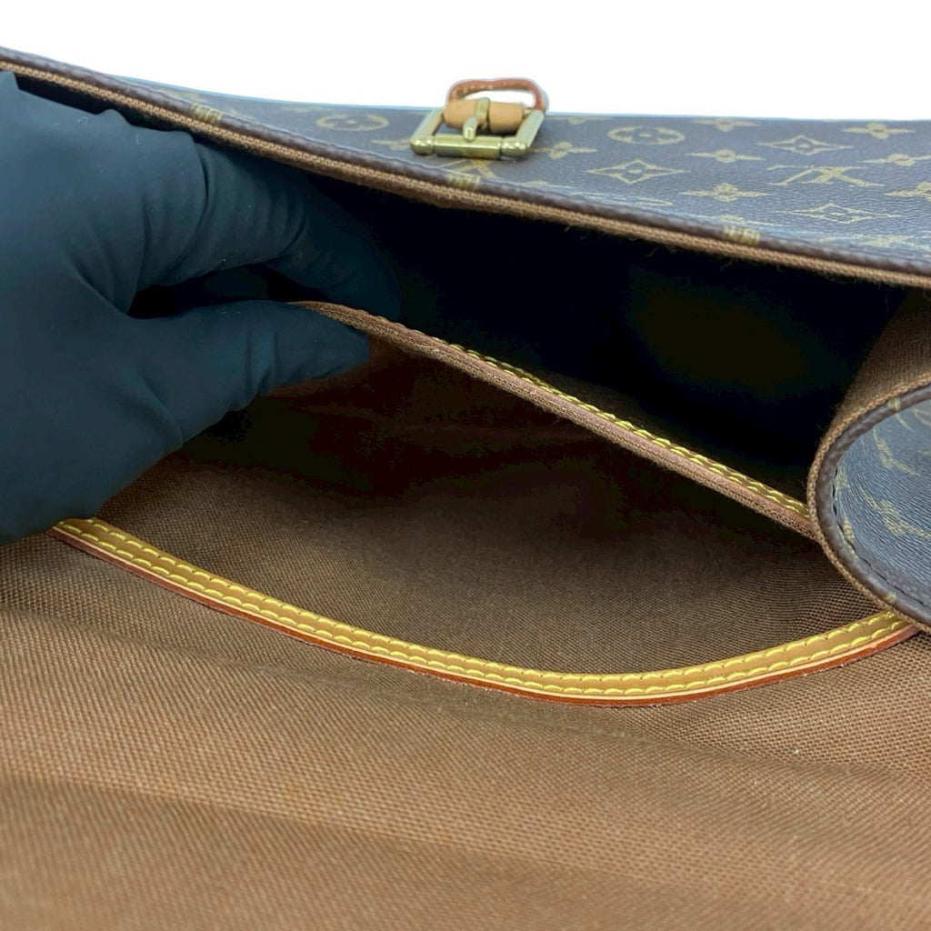 Louis Vuitton Brown Leather Pvc Handbag Shoulder Bag