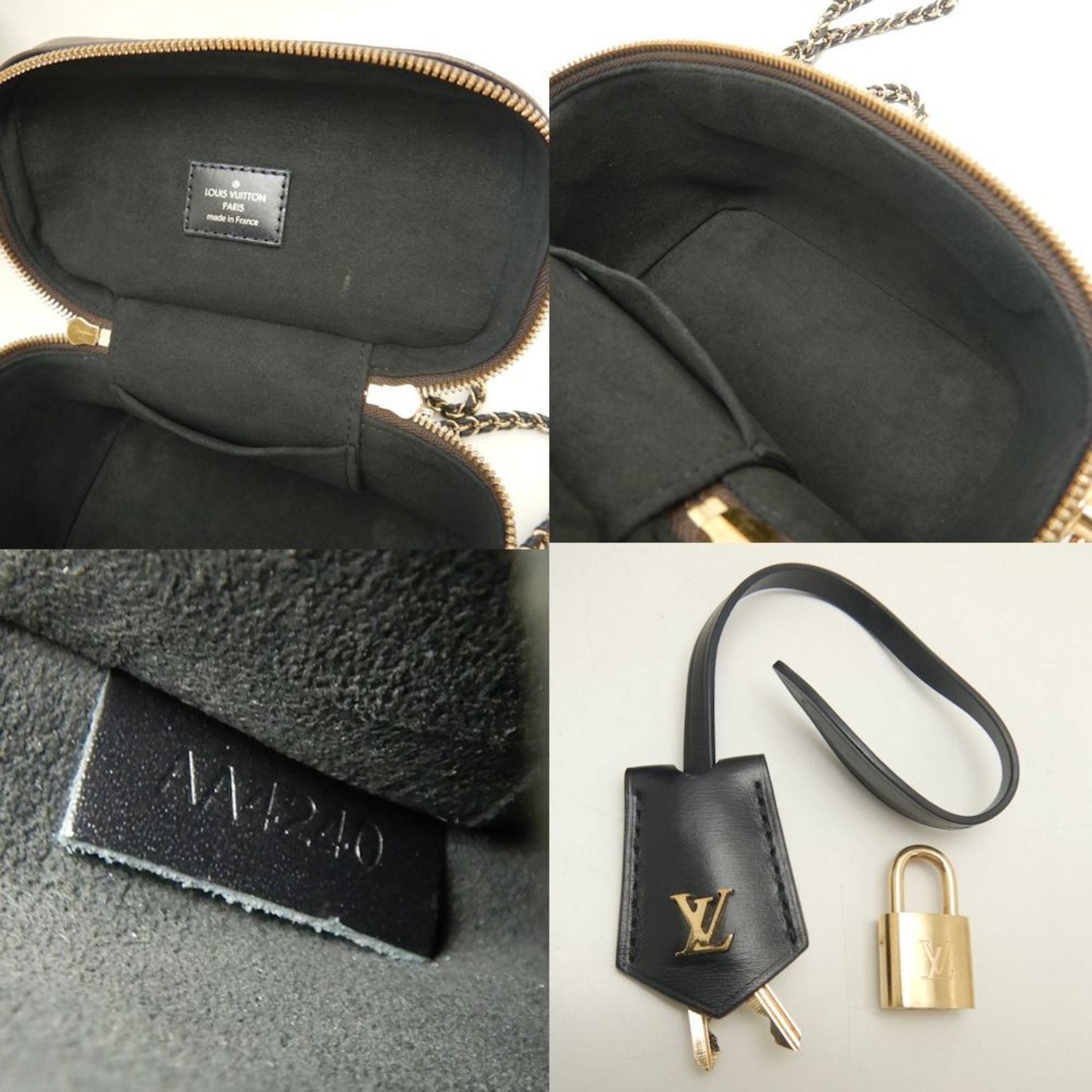 Louis Vuitton Brown Pvc Shoulder Bag Vanity Bag