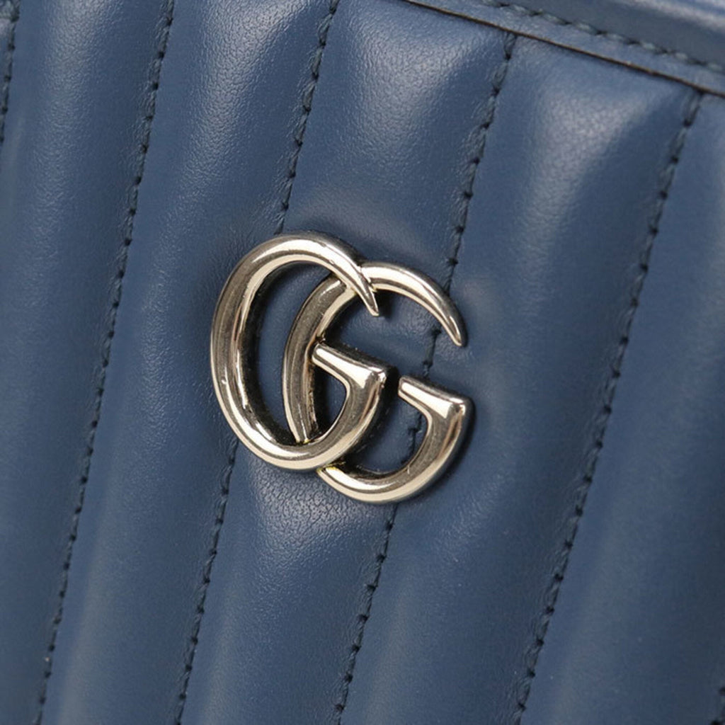 Gucci Blue Leather Tote Bag (Pre-Owned)